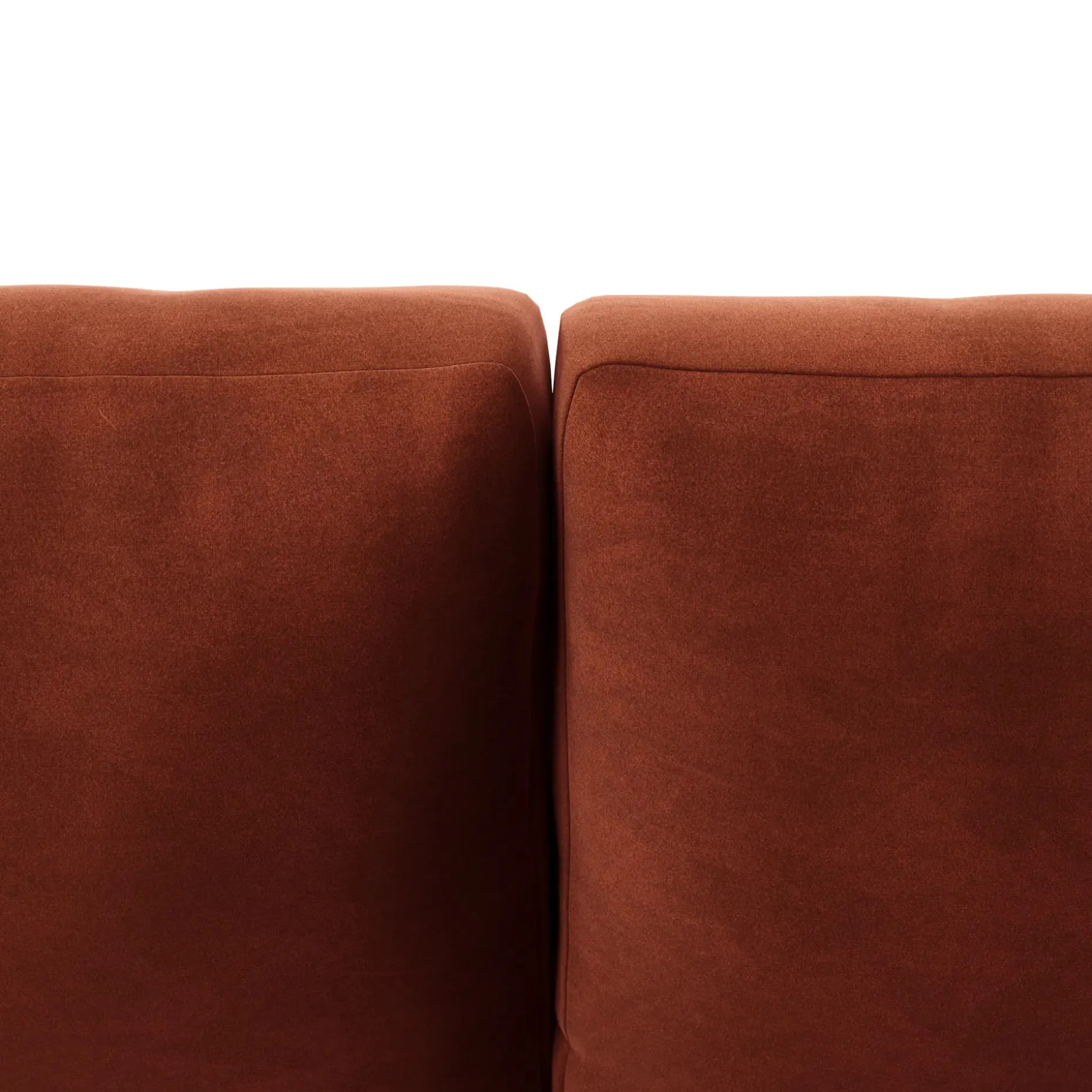 Riley 118.5" Velvet Left Sectional - Hale Rust