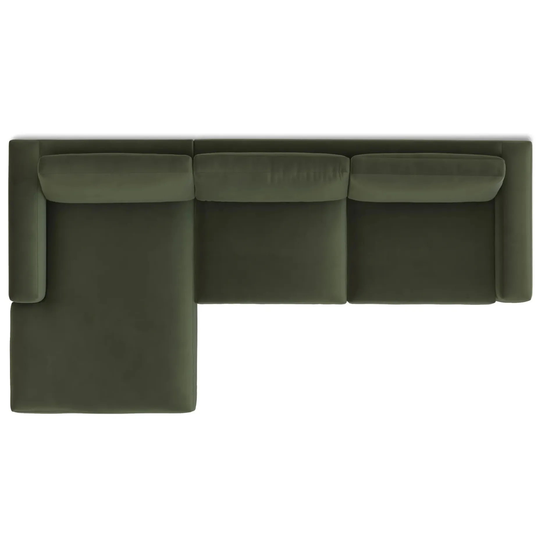 Riley 118" Velvet Left Storage Sleeper Sectional - Hale Fir Green