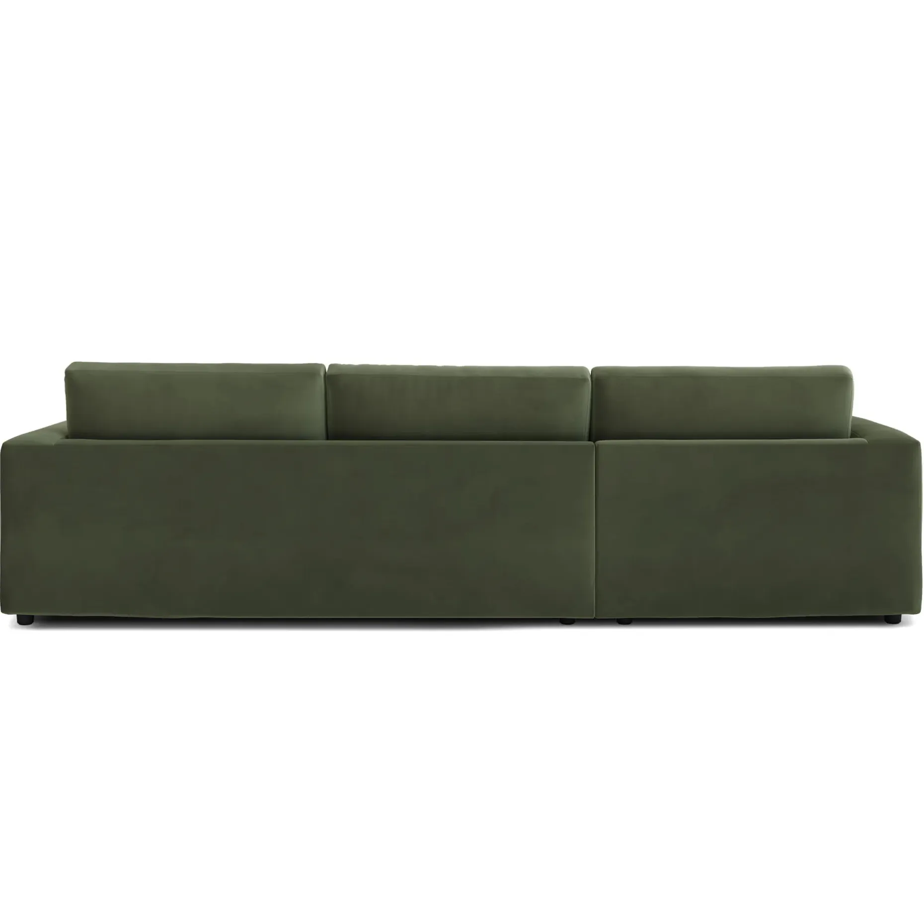 Riley 118" Velvet Left Storage Sleeper Sectional - Hale Fir Green