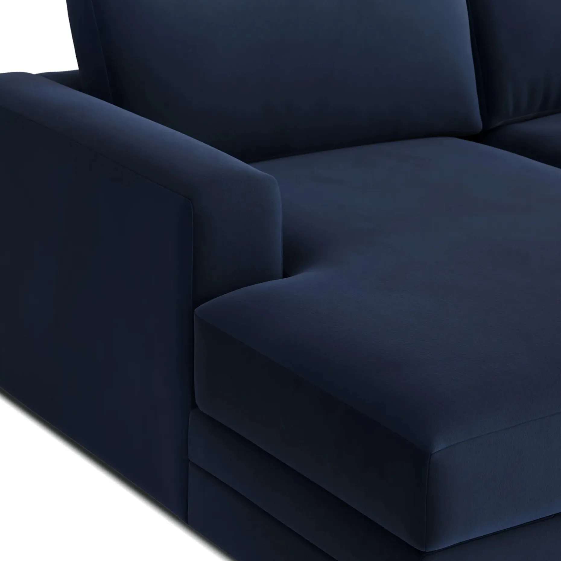 Riley 118" Velvet Left Storage Sleeper Sectional - Hale Ink