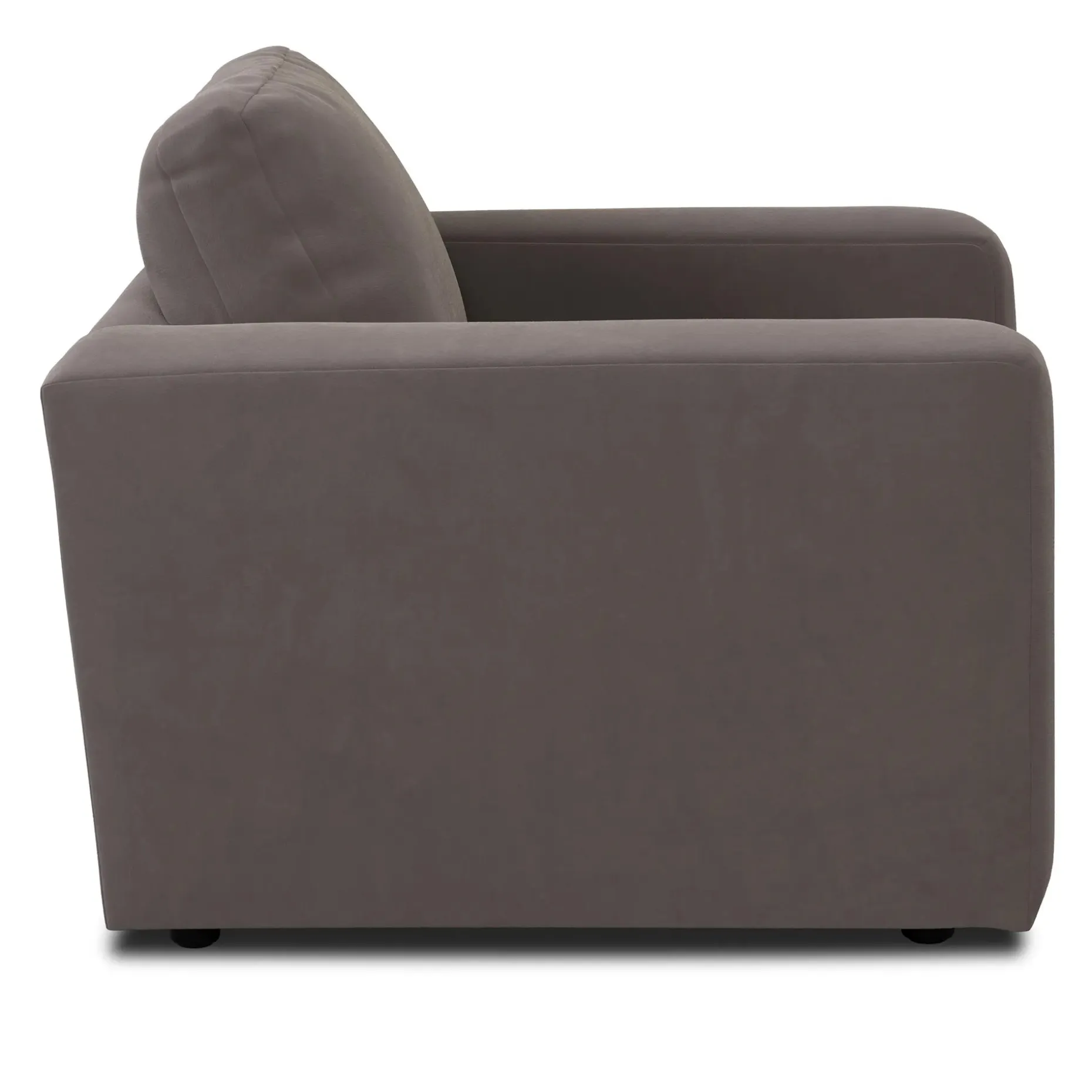 Riley 42" Velvet Lounge Chair - Hale Warm Gray