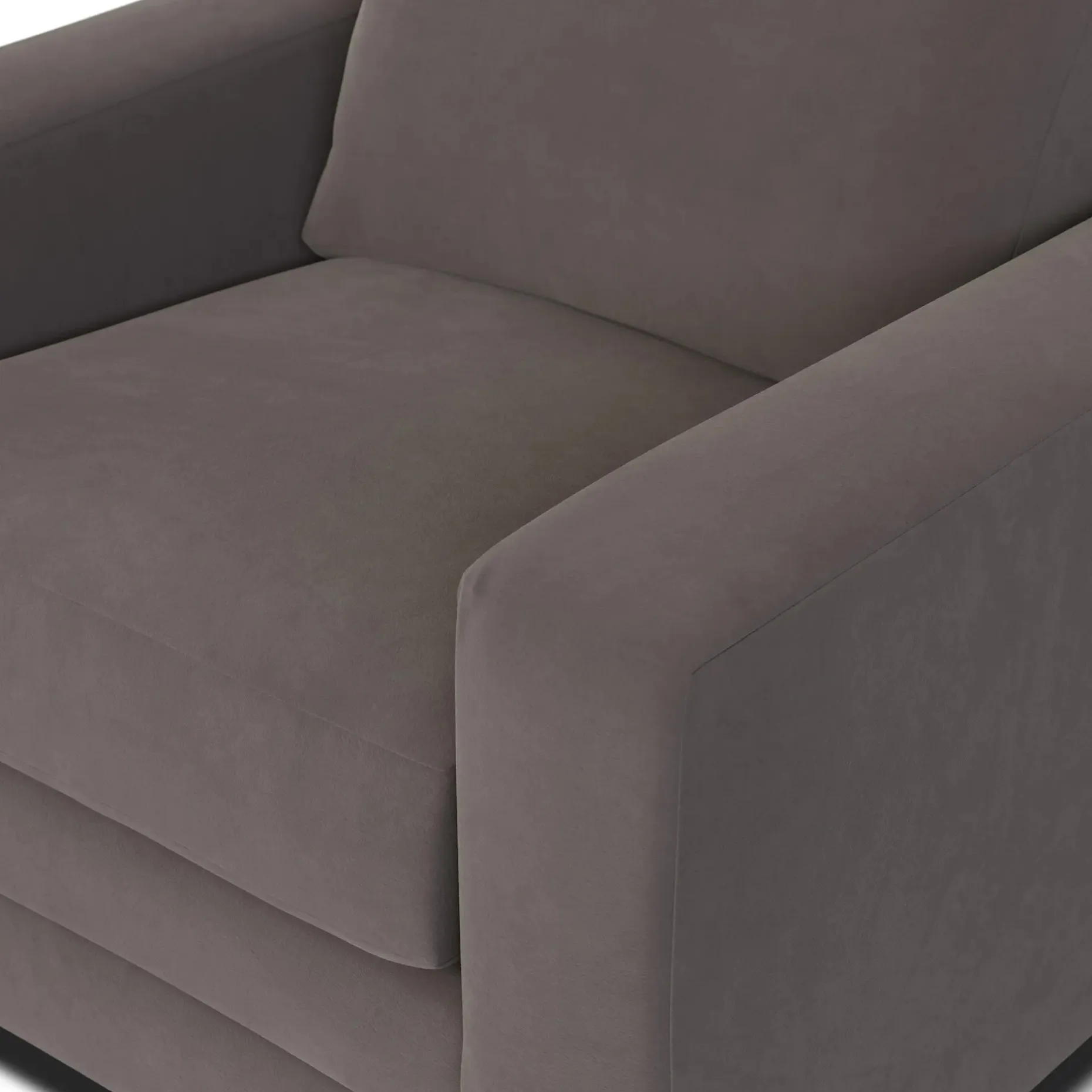 Riley 42" Velvet Lounge Chair - Hale Warm Gray