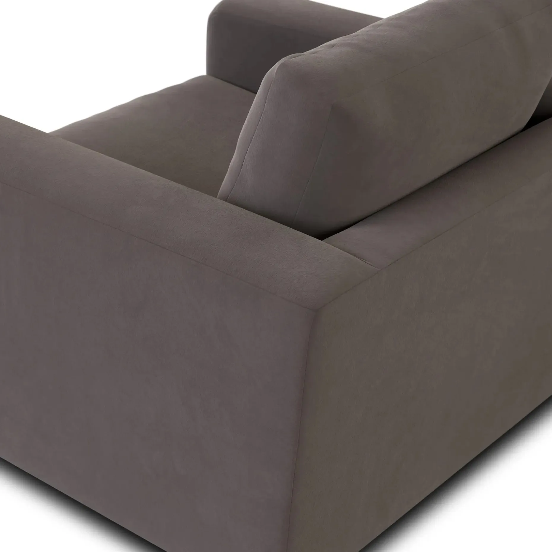 Riley 42" Velvet Lounge Chair - Hale Warm Gray