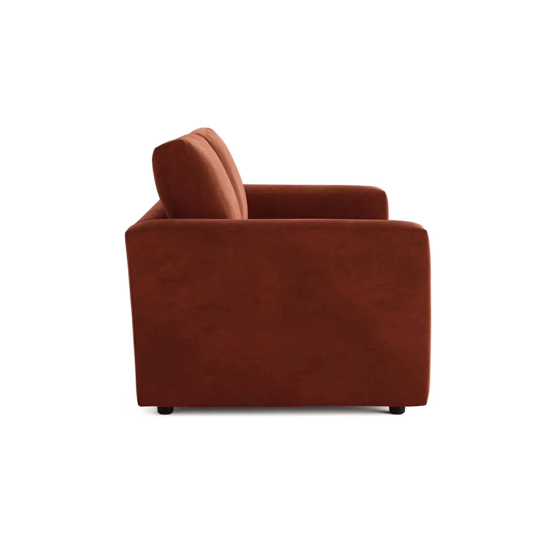 Riley 74" Velvet Loveseat - Hale Rust