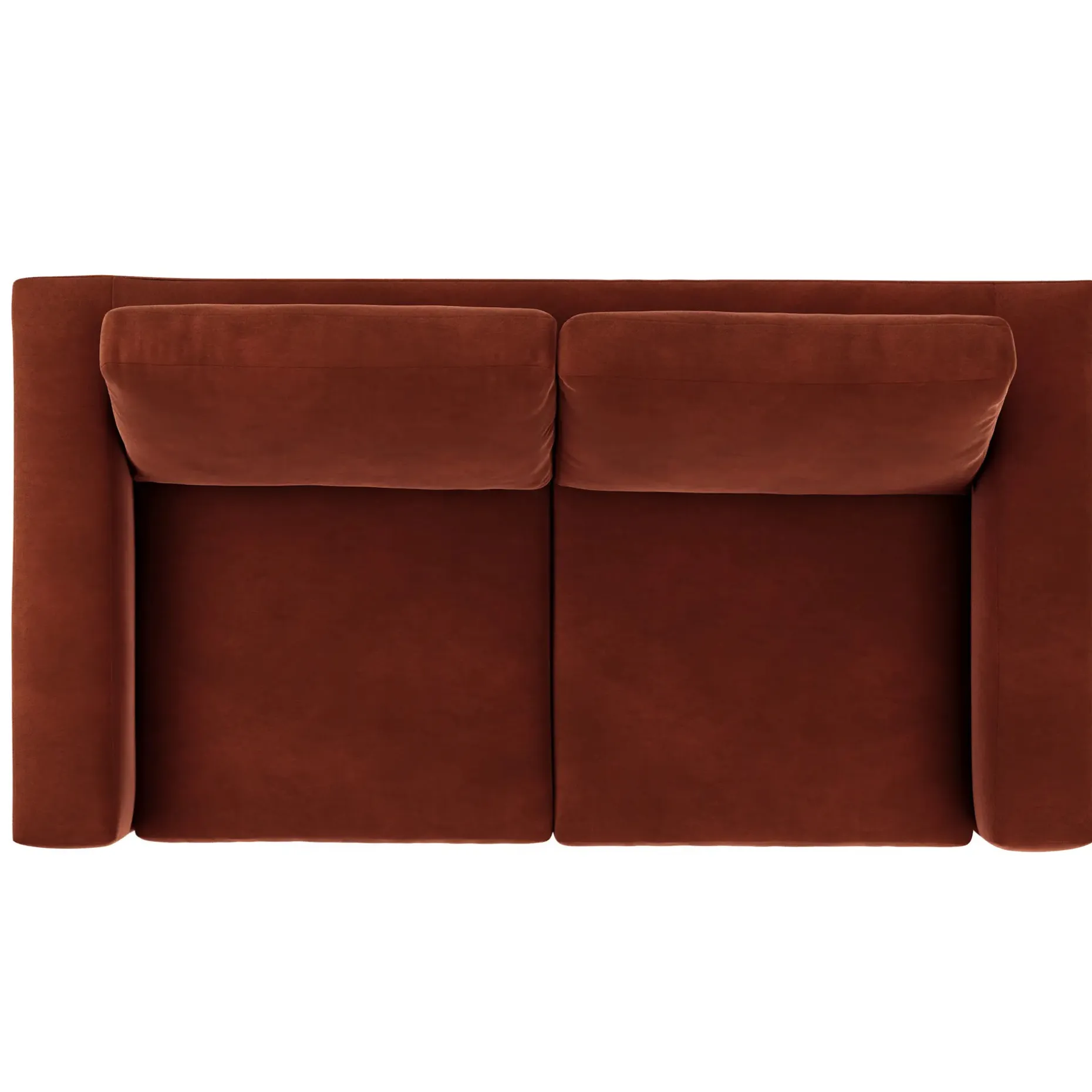 Riley 74" Velvet Loveseat - Hale Rust