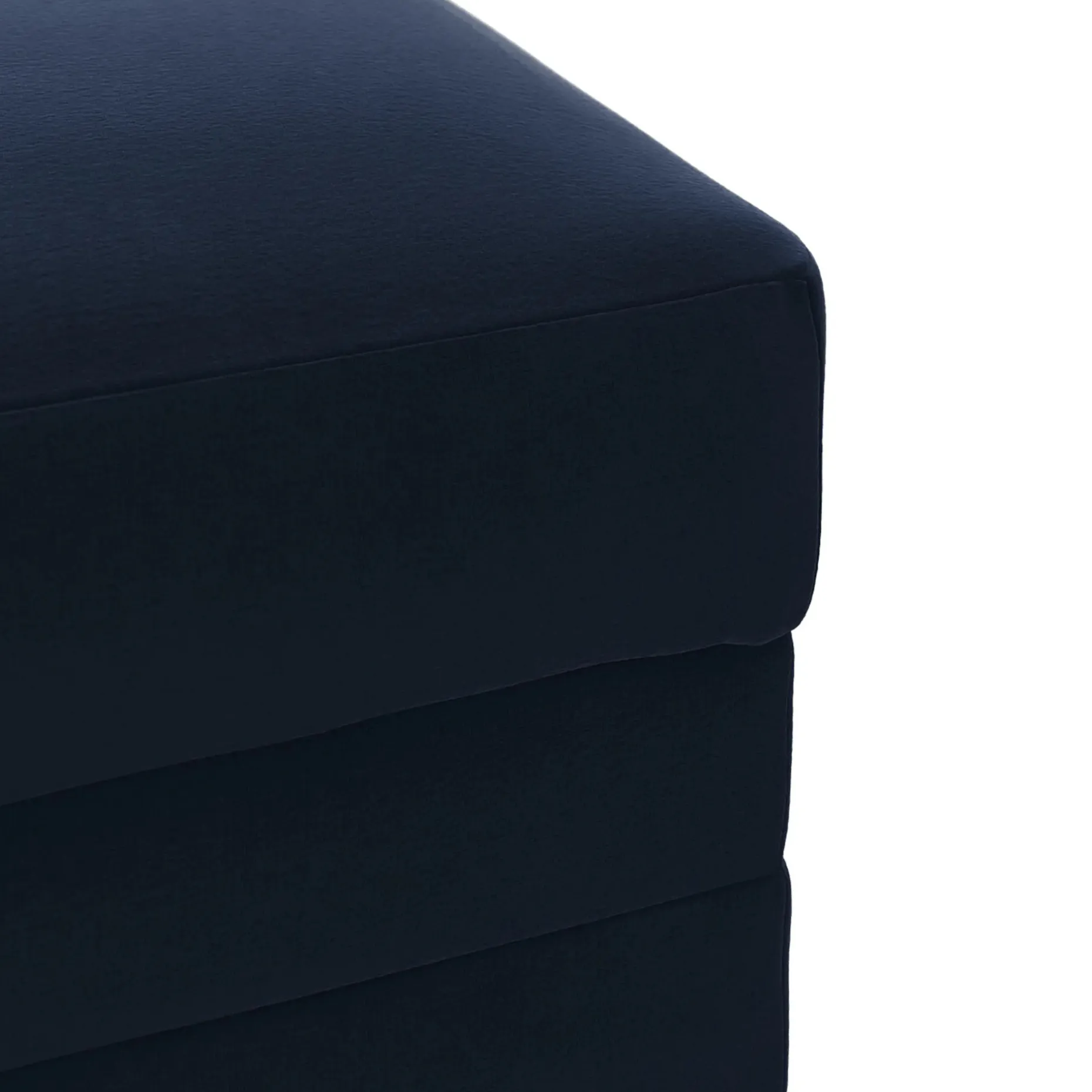 Riley 28" Velvet Ottoman - Hale Ink