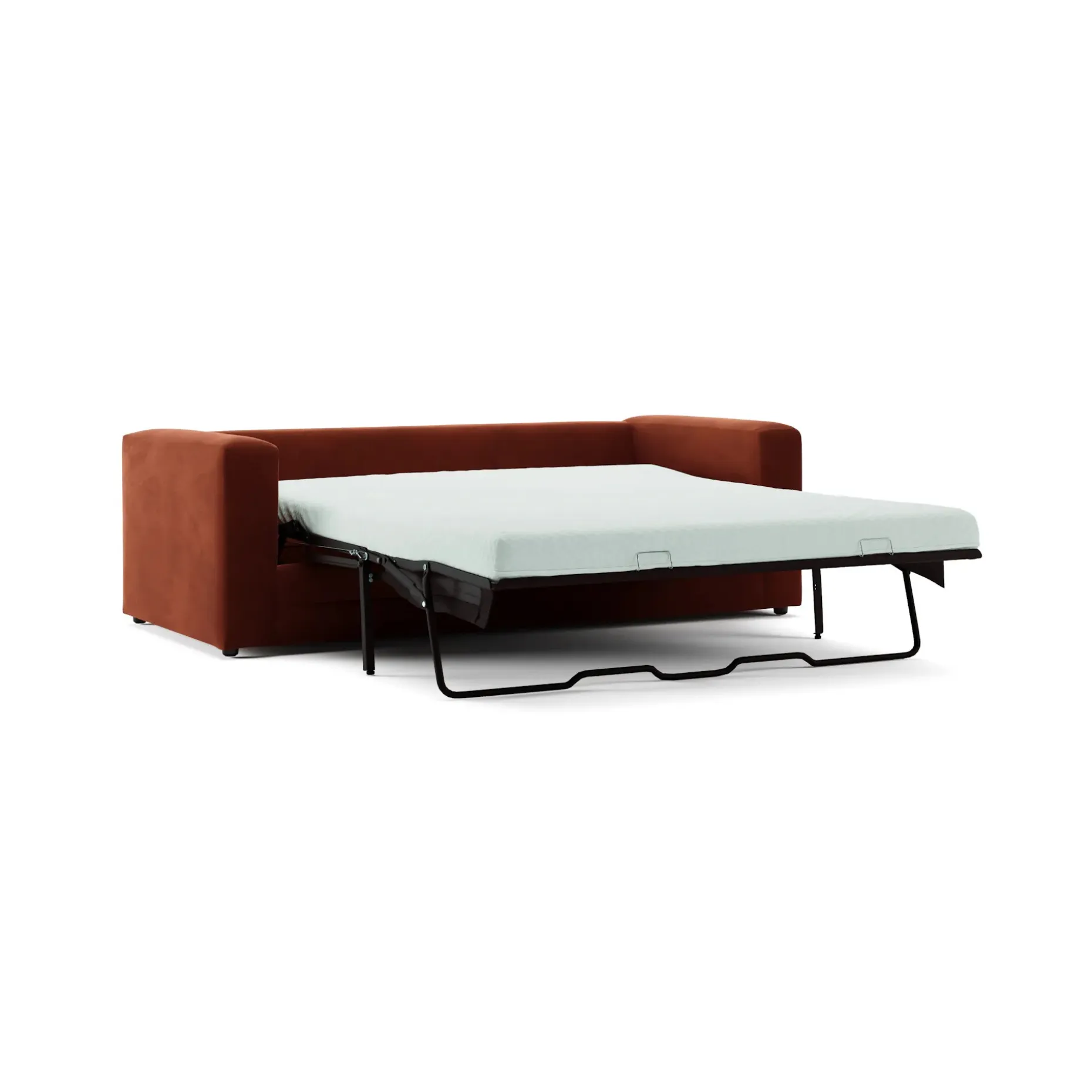 Riley 84" Velvet Sofa Bed - Hale Rust