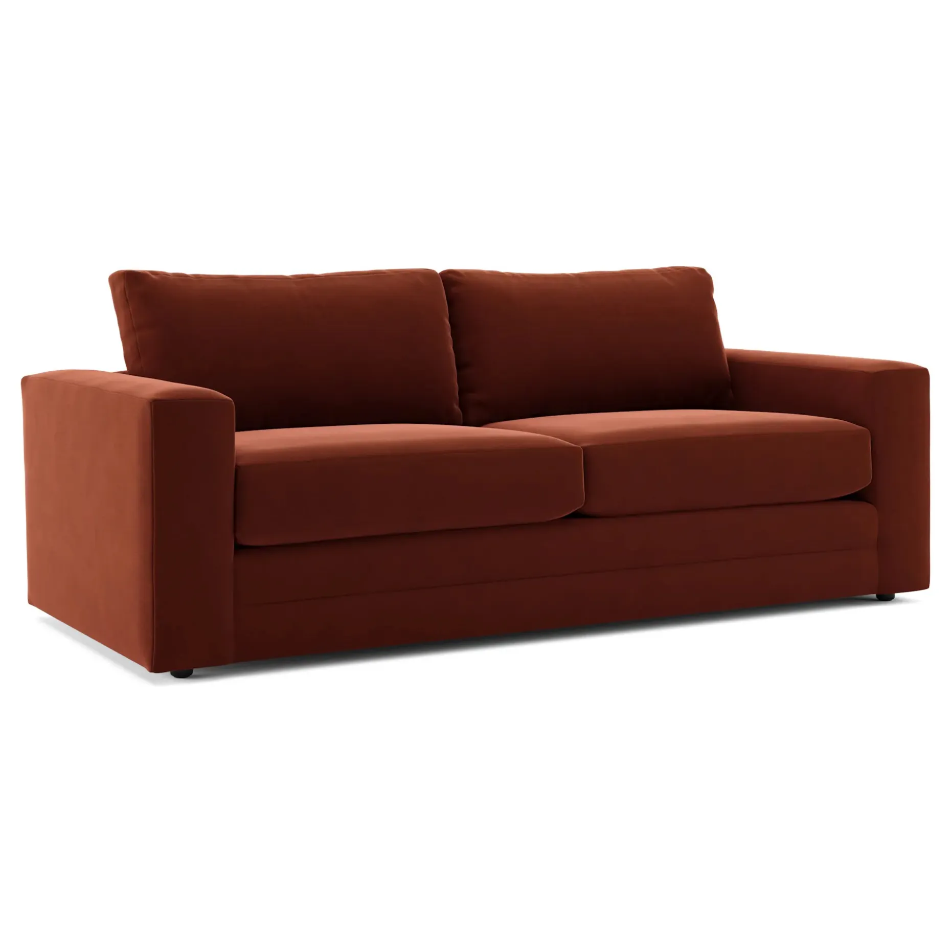Riley 84" Velvet Sofa - Hale Rust