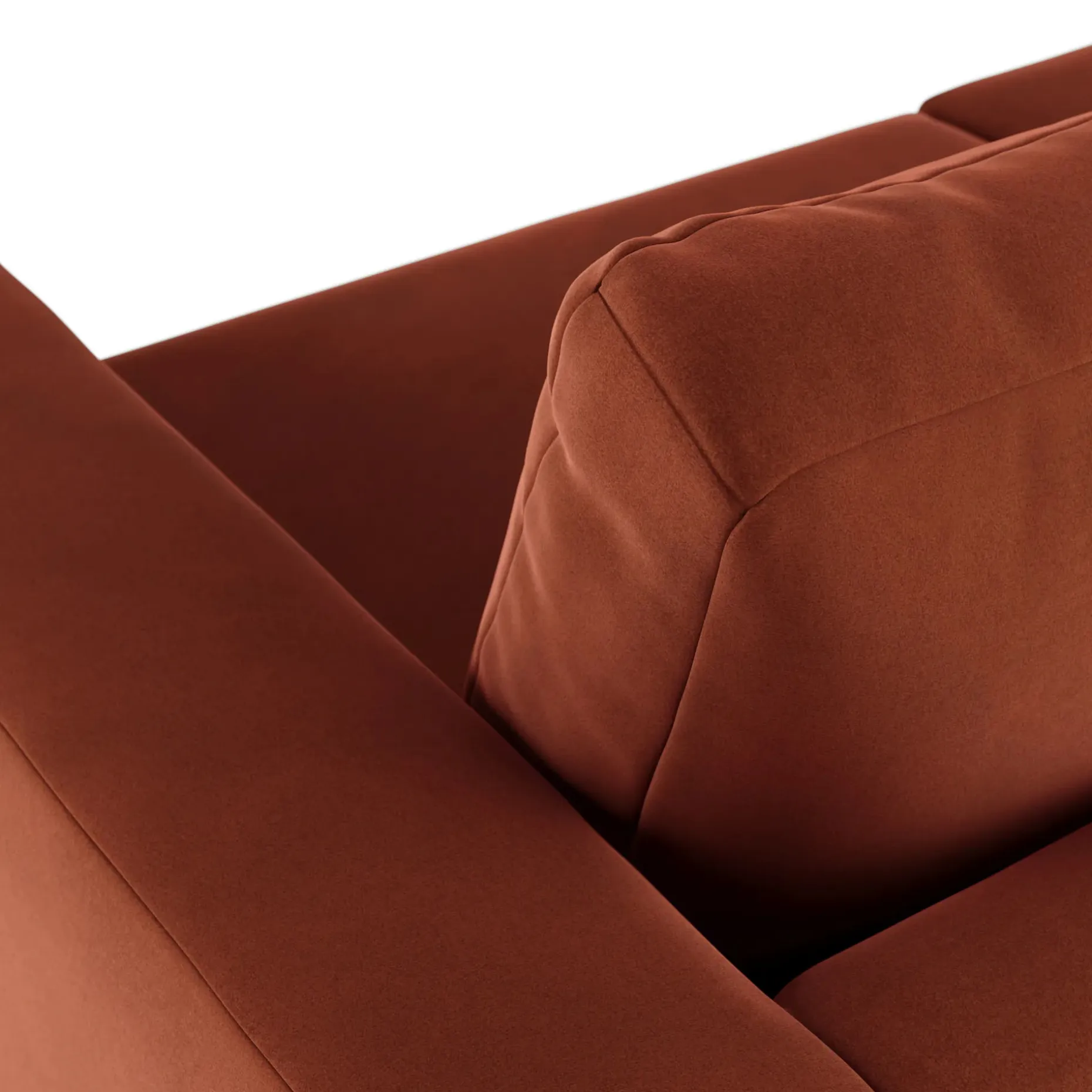 Riley 84" Velvet Sofa - Hale Rust