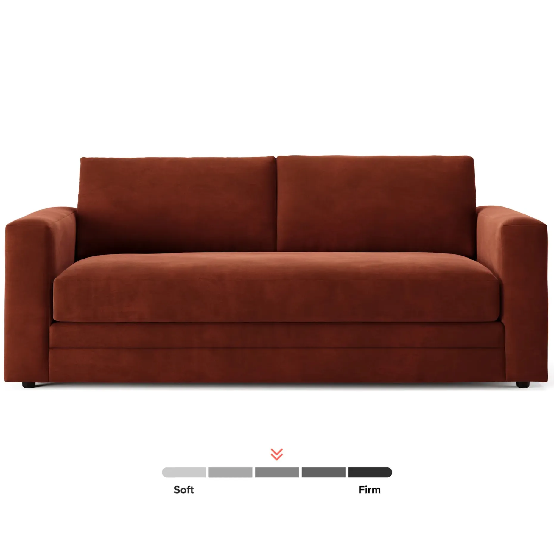 Riley 84" Velvet Storage Sofa - Hale Rust