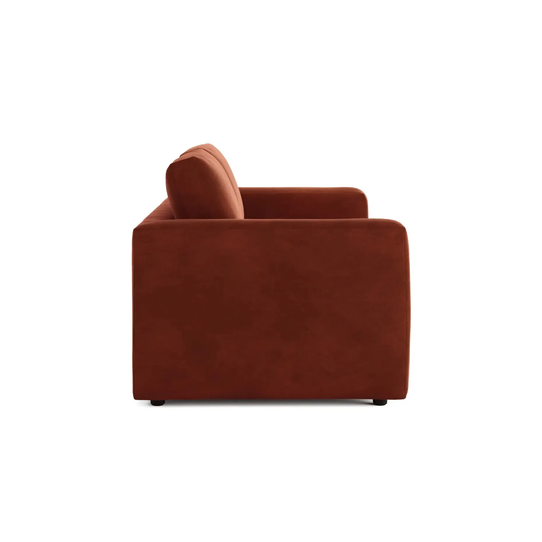 Riley 84" Velvet Storage Sofa - Hale Rust