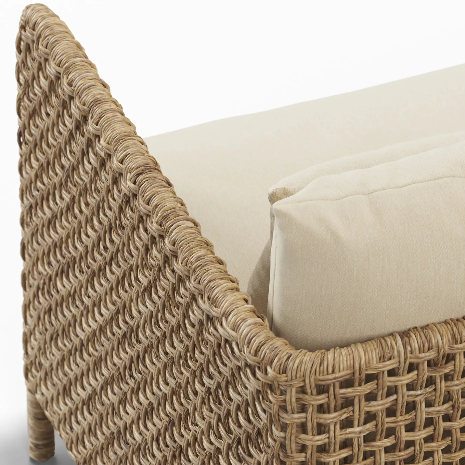 Robbi 67.25" Outdoor Loveseat Set - Dravite Ivory