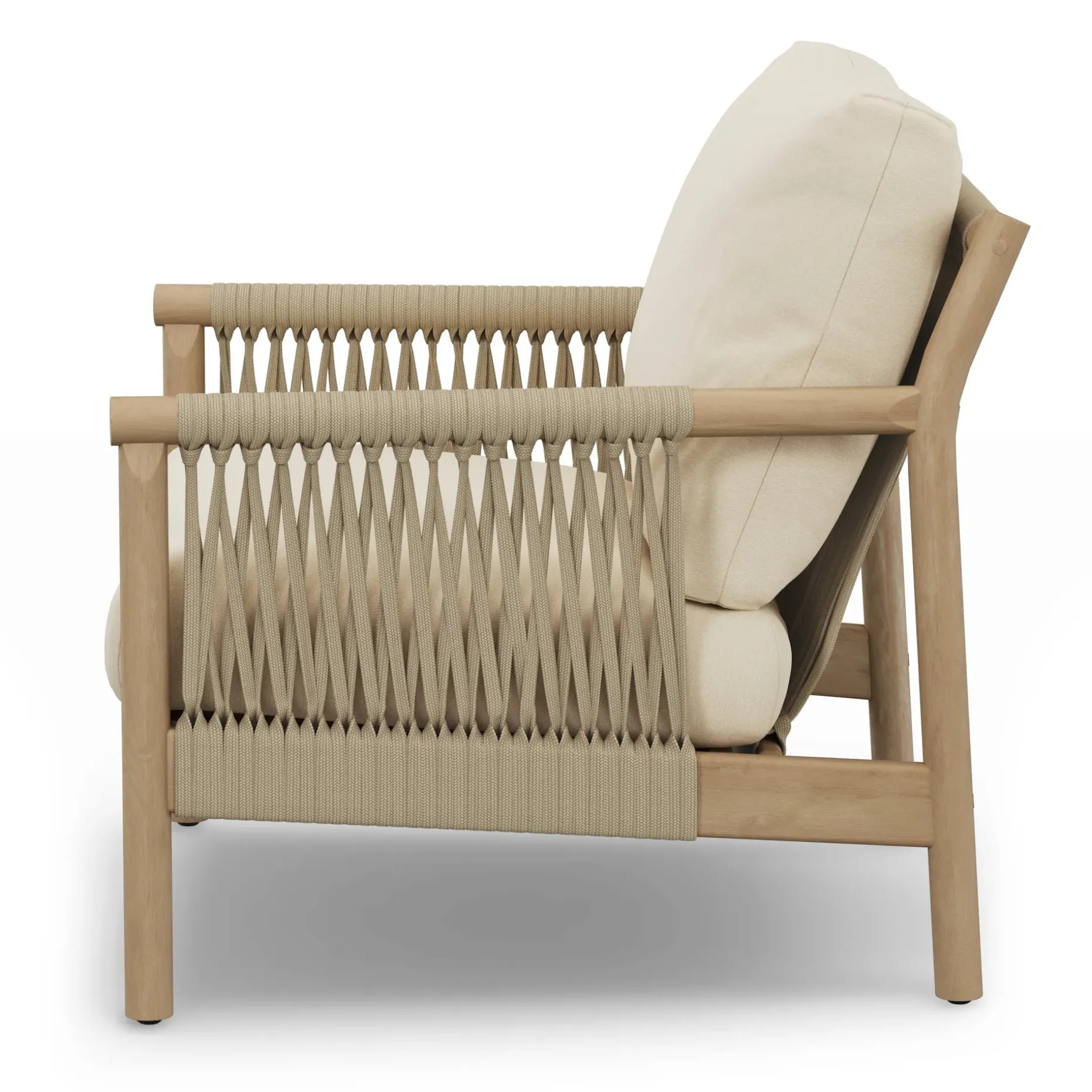 Rosa 34.5" Outdoor Lounge Chair - Dravite Ivory