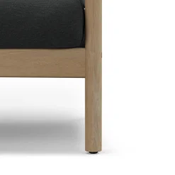 Rosa 80" Outdoor Sofa - Dravite Black