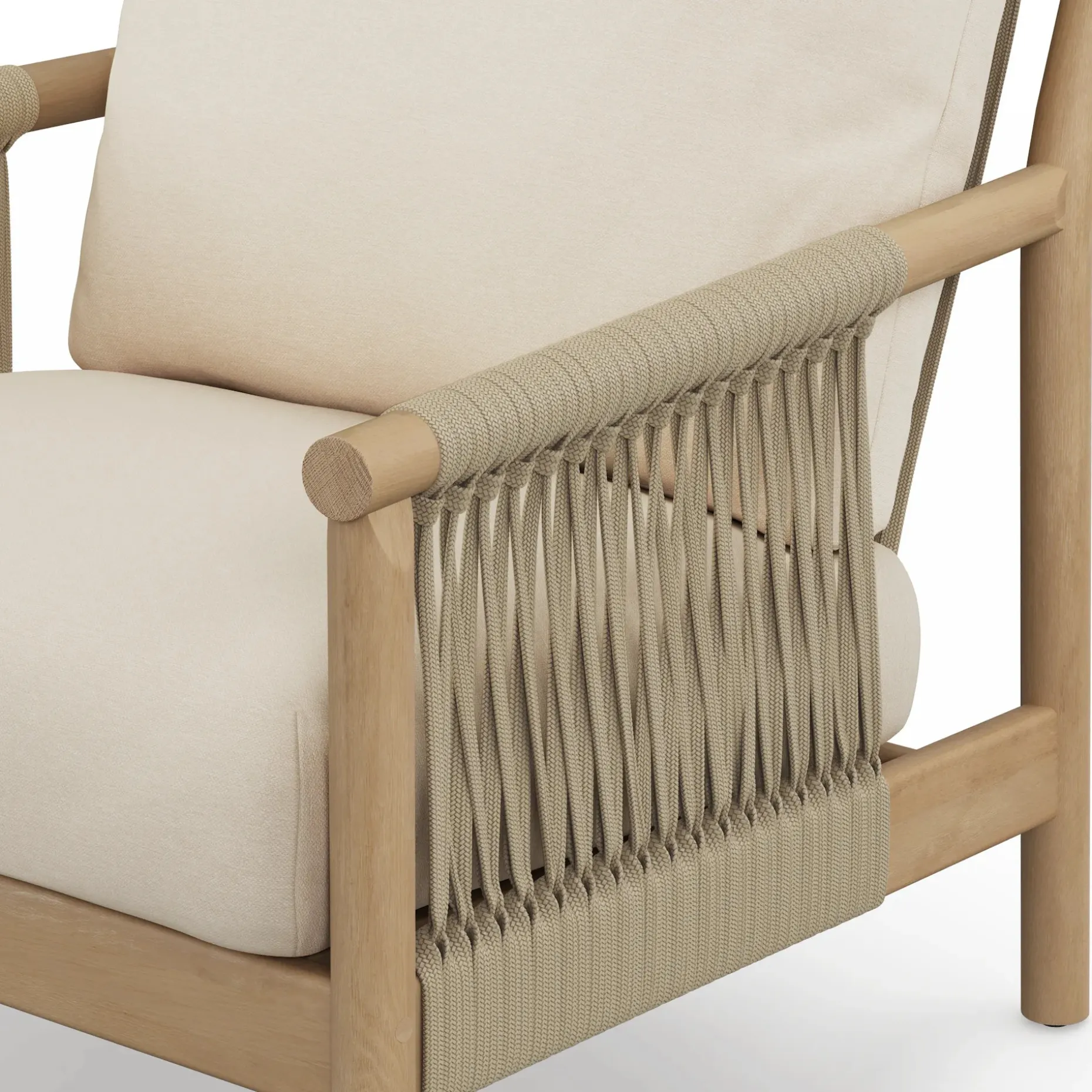 Rosa 80" Outdoor Sofa Lounge Set - Dravite Ivory