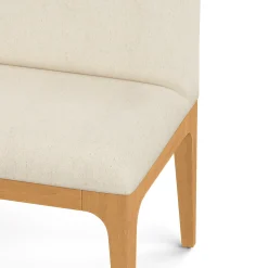 Rosin 34" Armless Banquette - Natural Oak and Sand Ivory