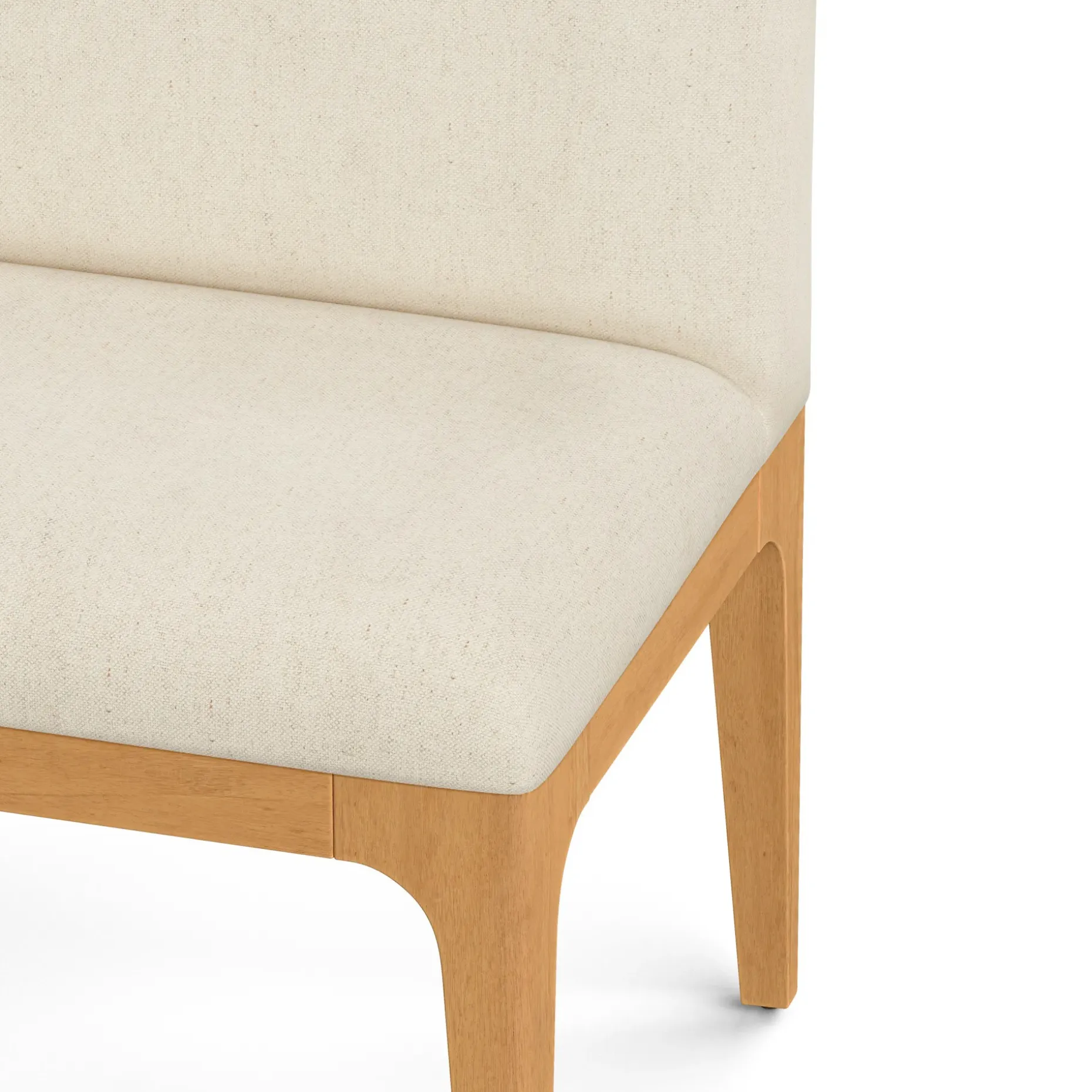 Rosin 34" Armless Banquette - Natural Oak and Sand Ivory