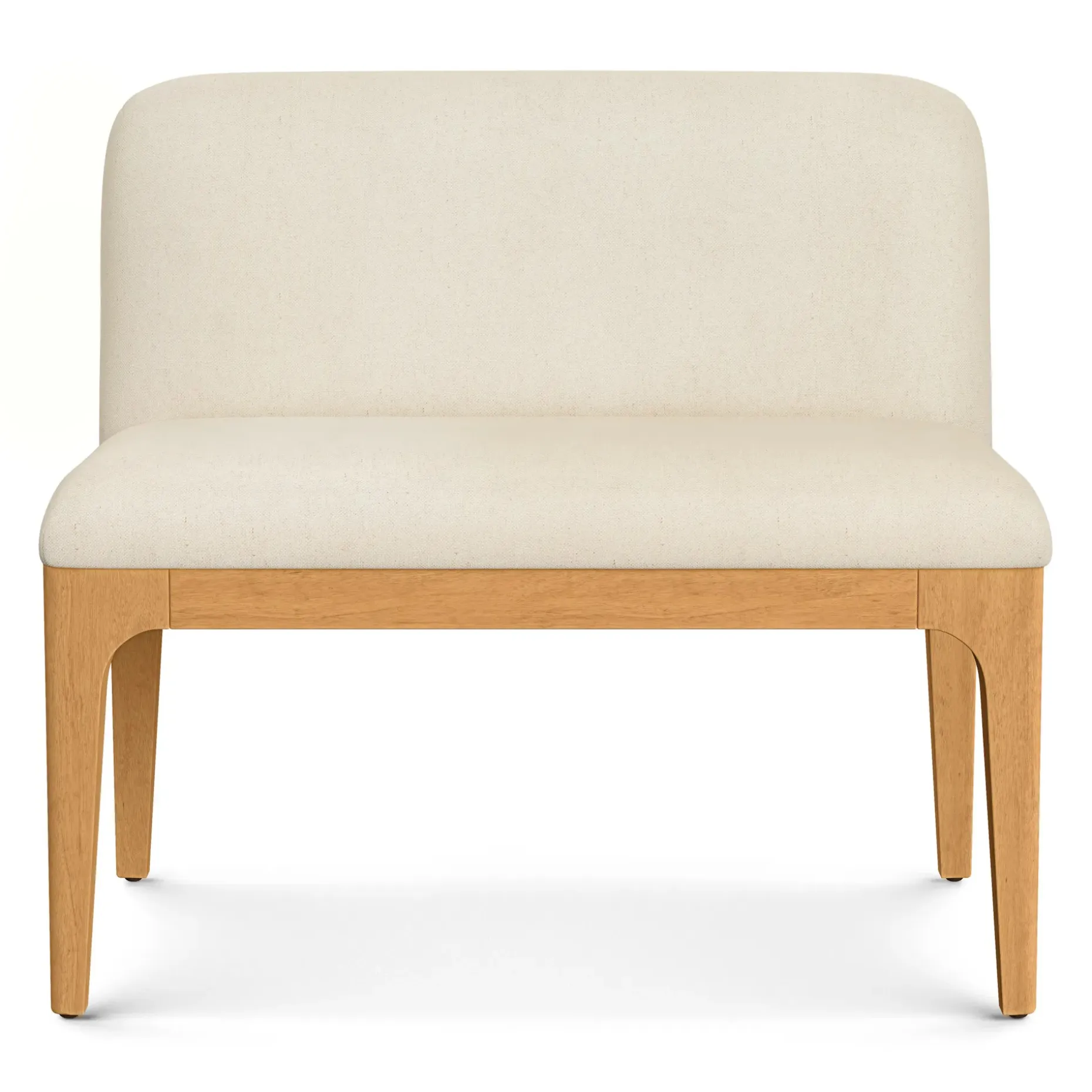 Rosin 34" Armless Banquette - Natural Oak and Sand Ivory