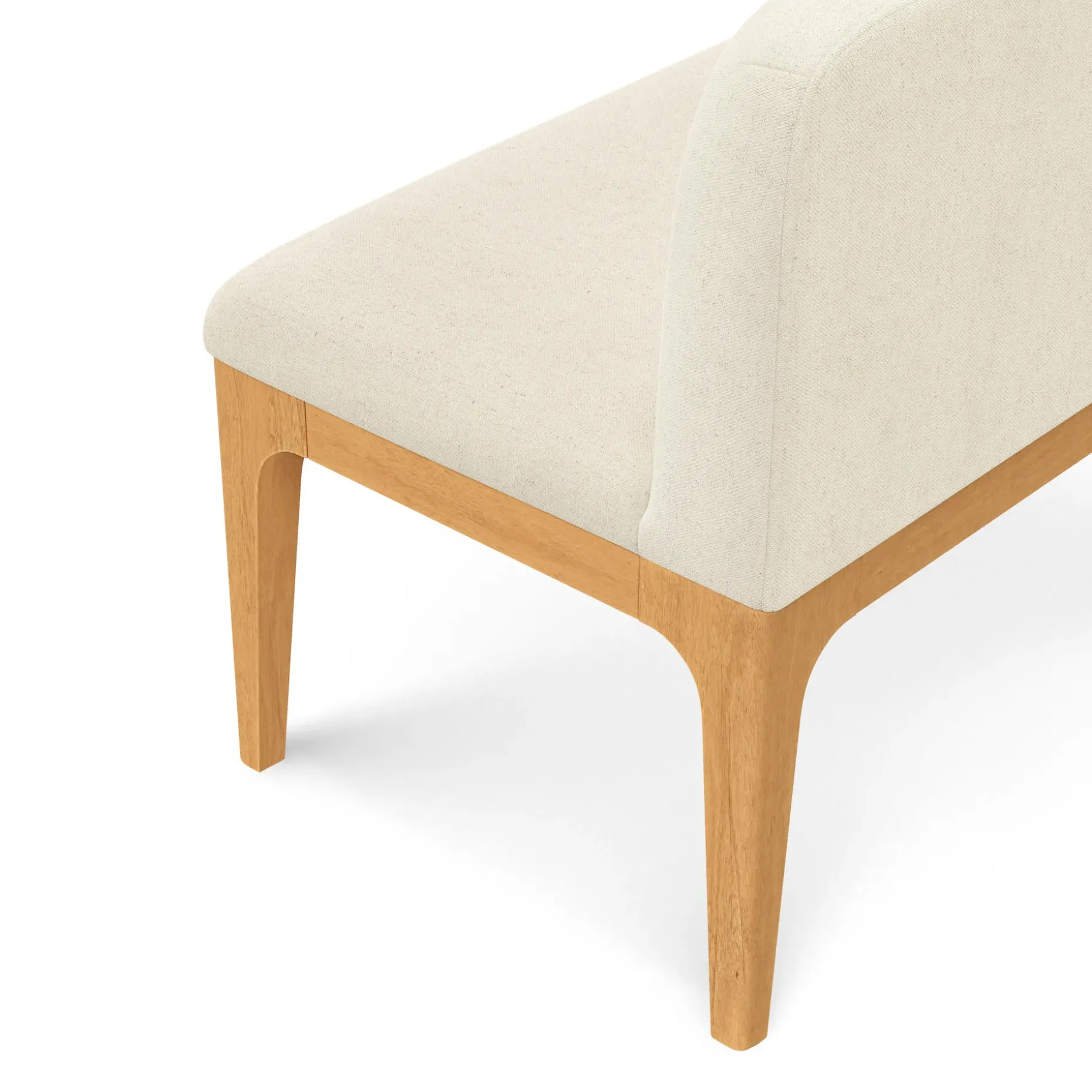 Rosin 34" Armless Banquette - Natural Oak and Sand Ivory