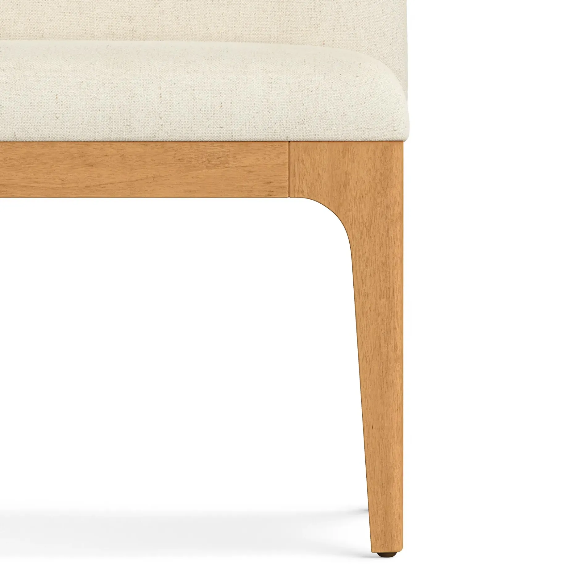 Rosin 34" Armless Banquette - Natural Oak and Sand Ivory