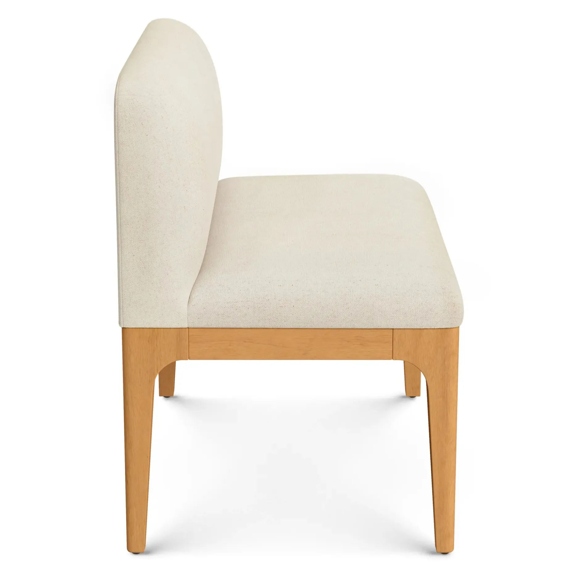 Rosin 34" Armless Banquette - Natural Oak and Sand Ivory