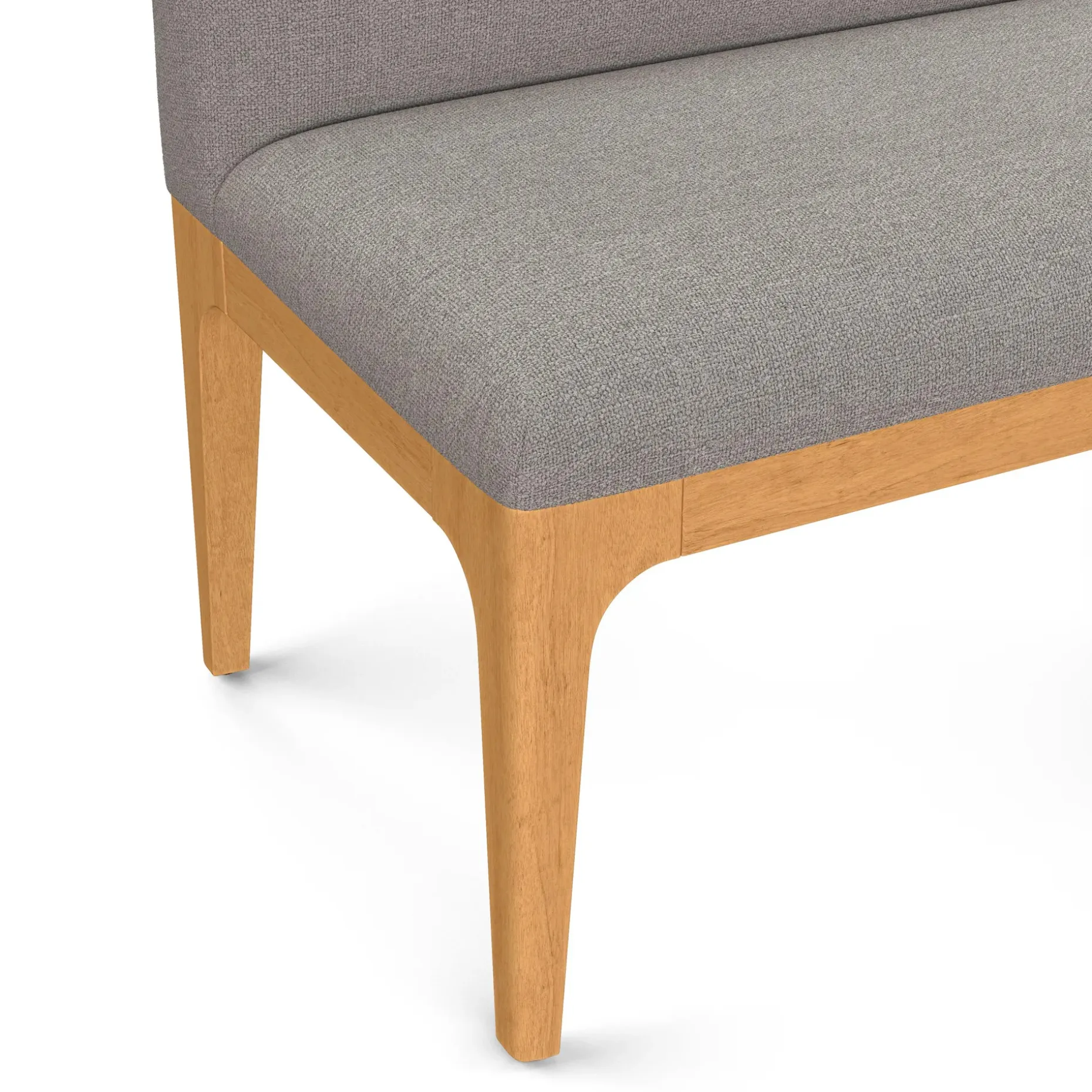 Rosin 34" Armless Banquette - Natural Oak and Hestia Gray