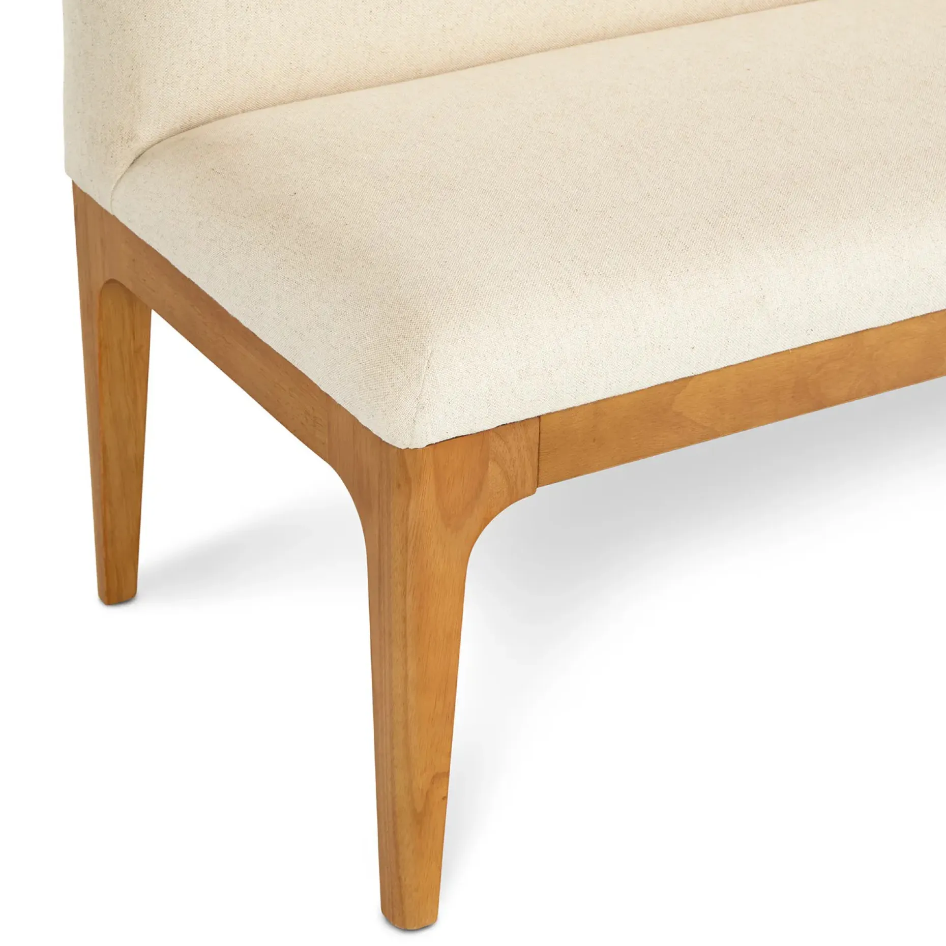 Rosin 53" Armless Banquette - Natural Oak and Sand Ivory