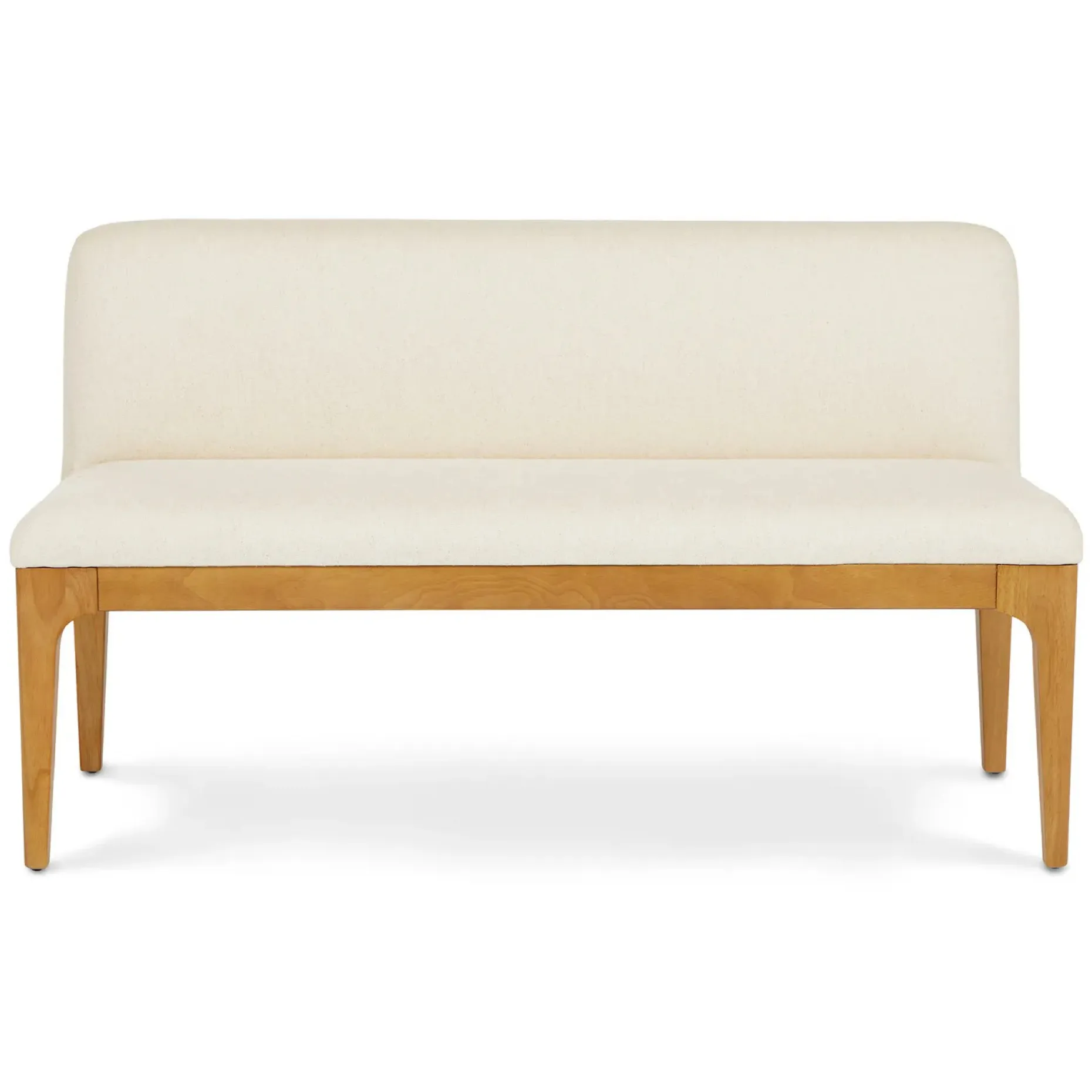 Rosin 53" Armless Banquette - Natural Oak and Sand Ivory