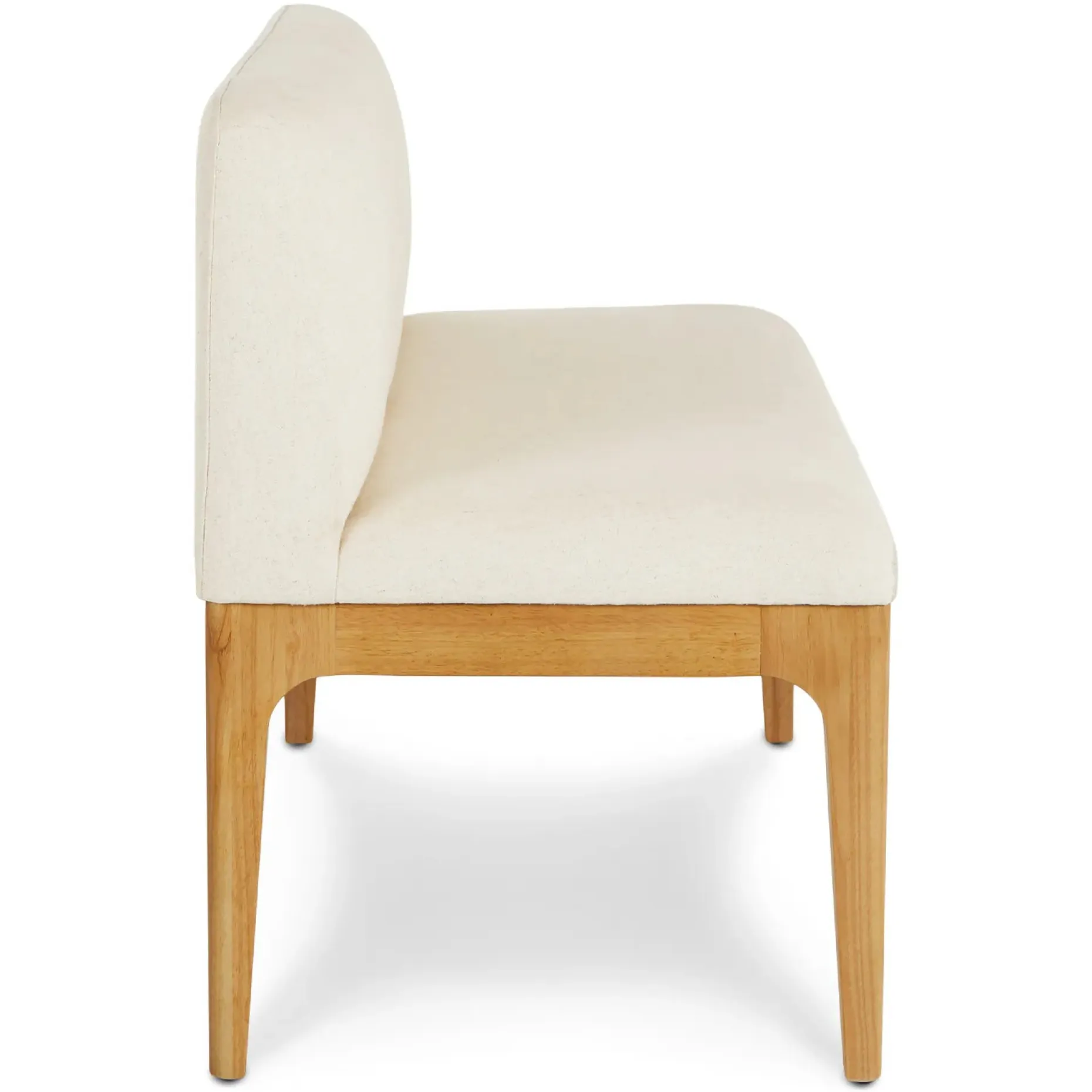 Rosin 53" Armless Banquette - Natural Oak and Sand Ivory