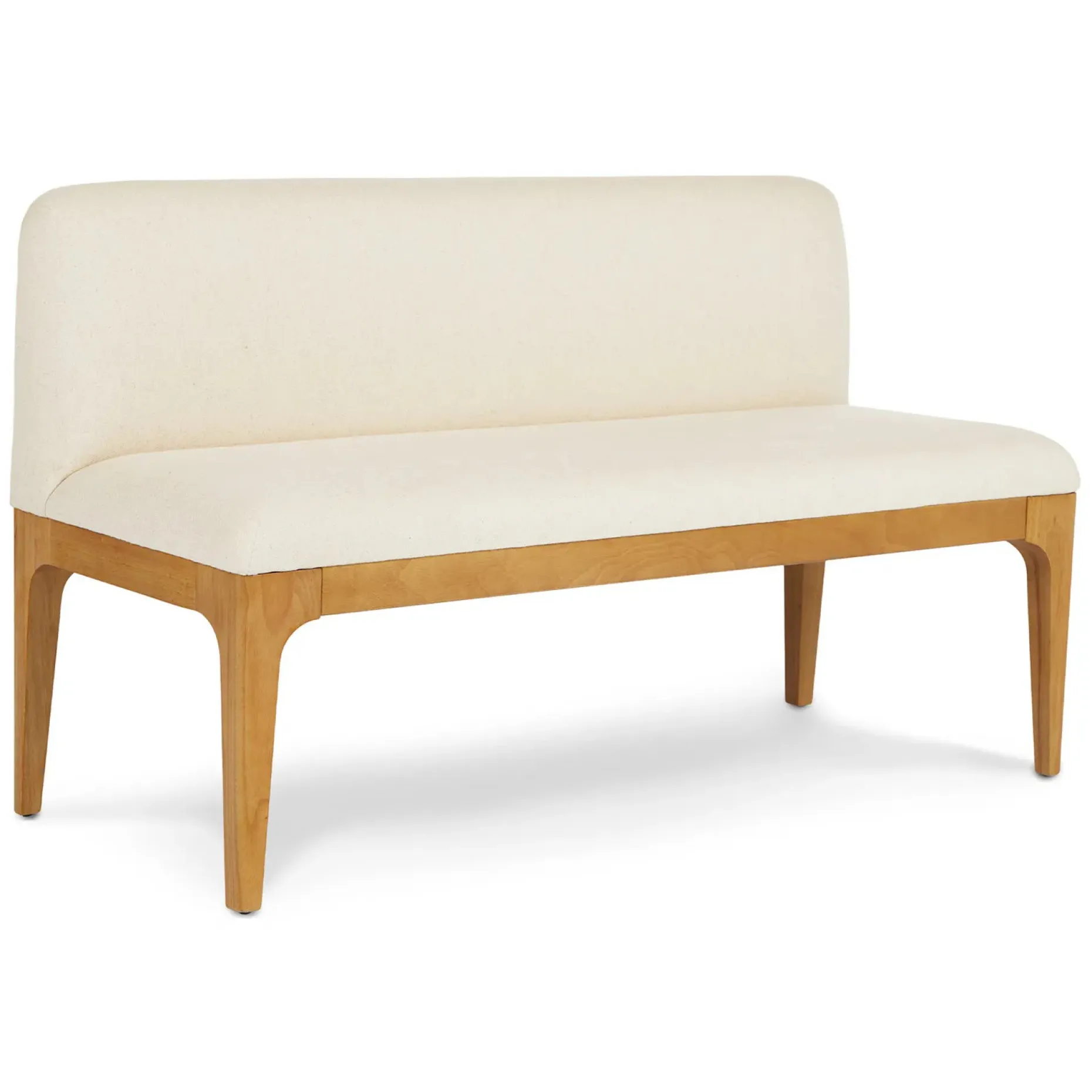 Rosin 53" Armless Banquette - Natural Oak and Sand Ivory