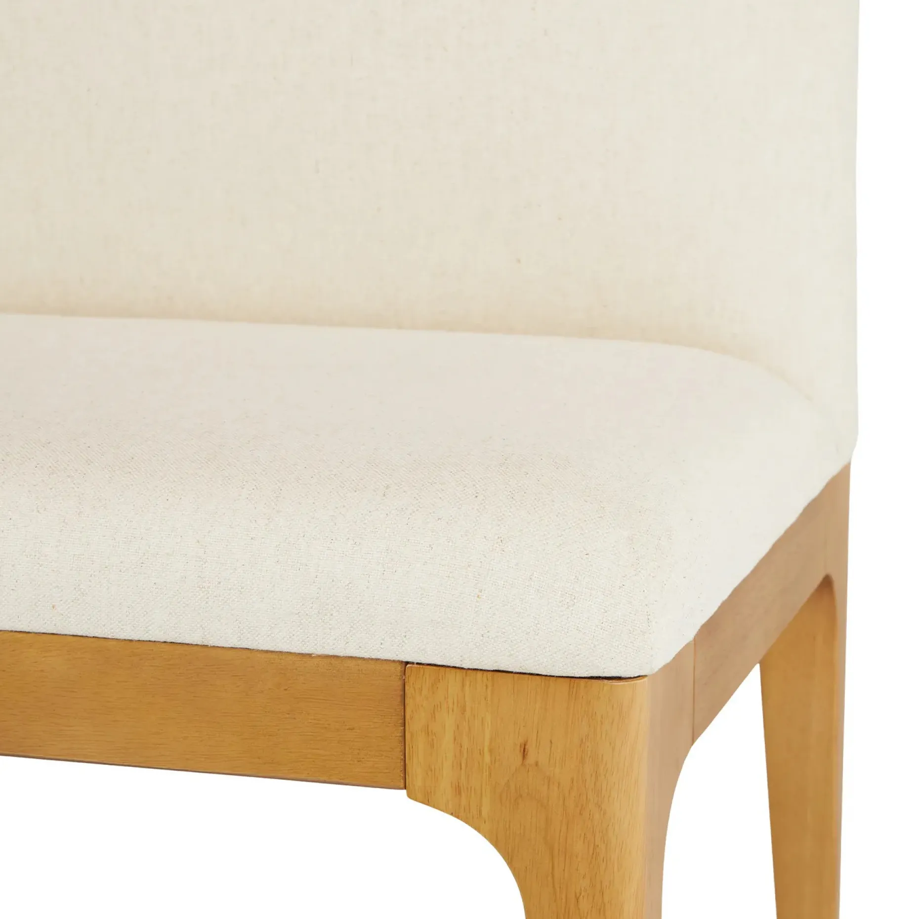 Rosin 53" Armless Banquette - Natural Oak and Sand Ivory