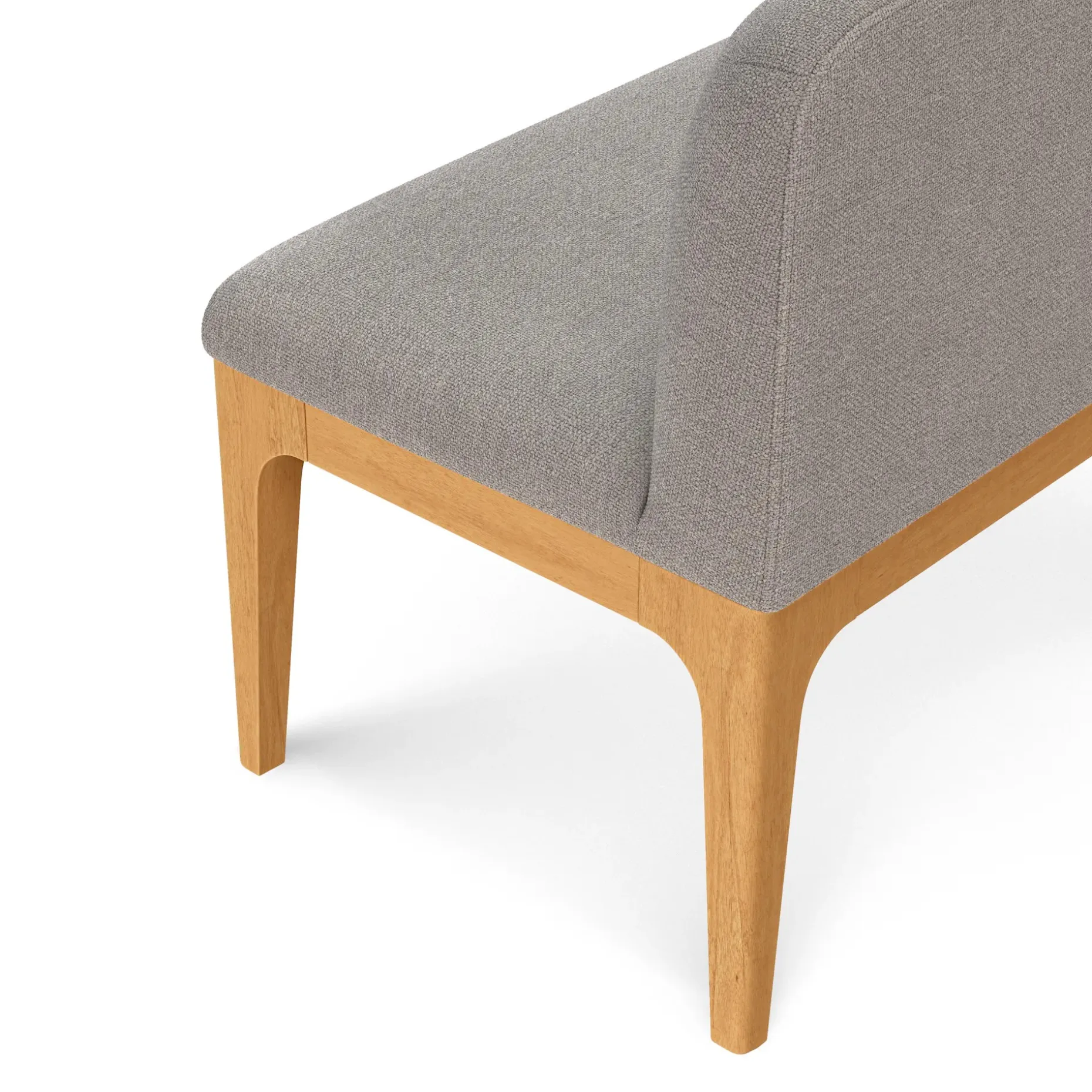 Rosin 53" Armless Banquette - Natural Oak and Hestia Gray