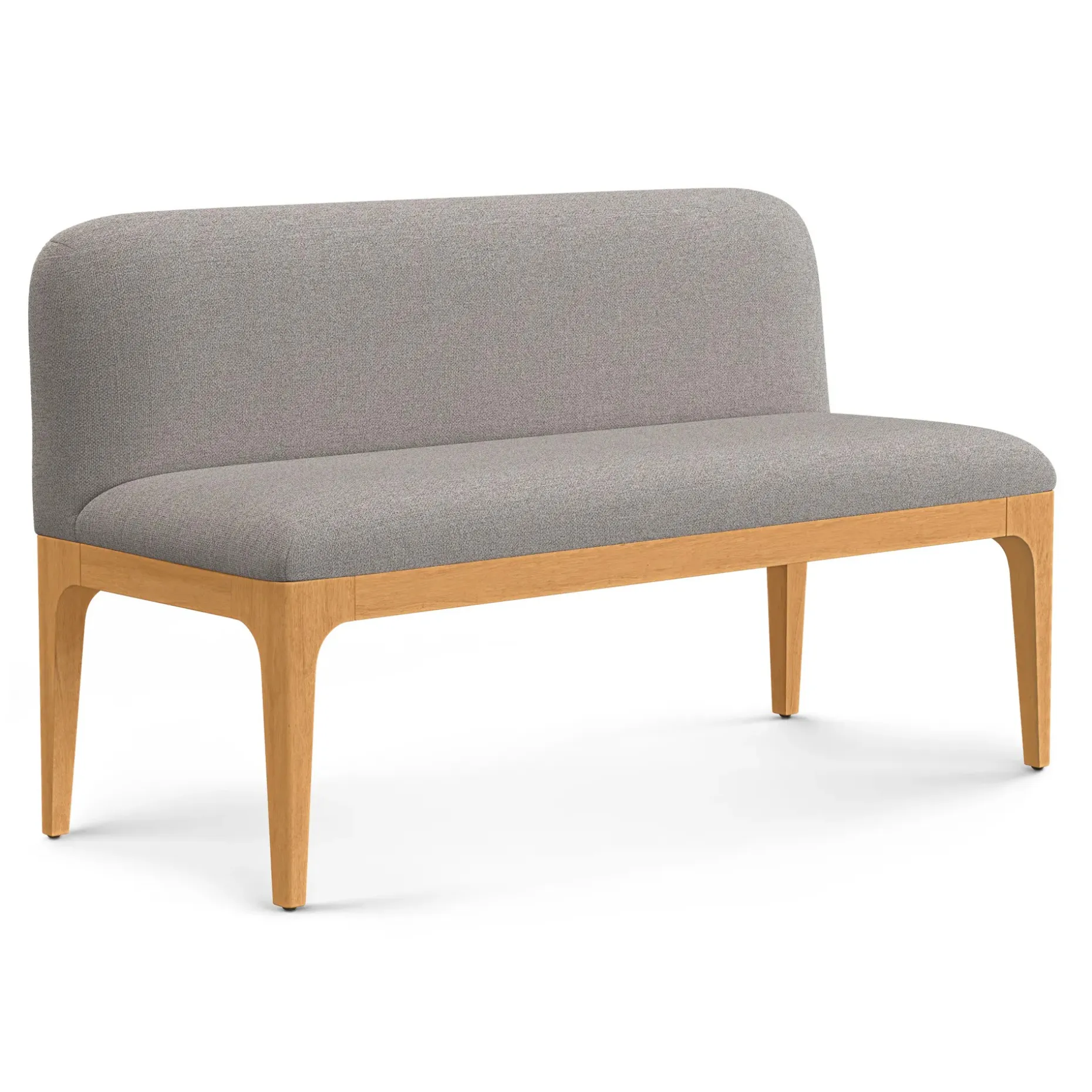 Rosin 53" Armless Banquette - Natural Oak and Hestia Gray