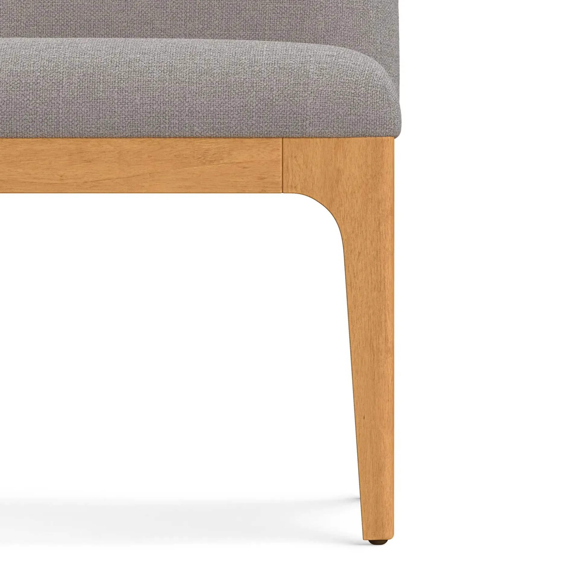 Rosin 53" Armless Banquette - Natural Oak and Hestia Gray