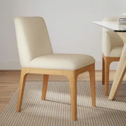 Rosin Dining Chair - Natural Oak and Sand Ivory