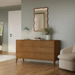 Rosin 6-Drawer Double Dresser - Smoked Oak