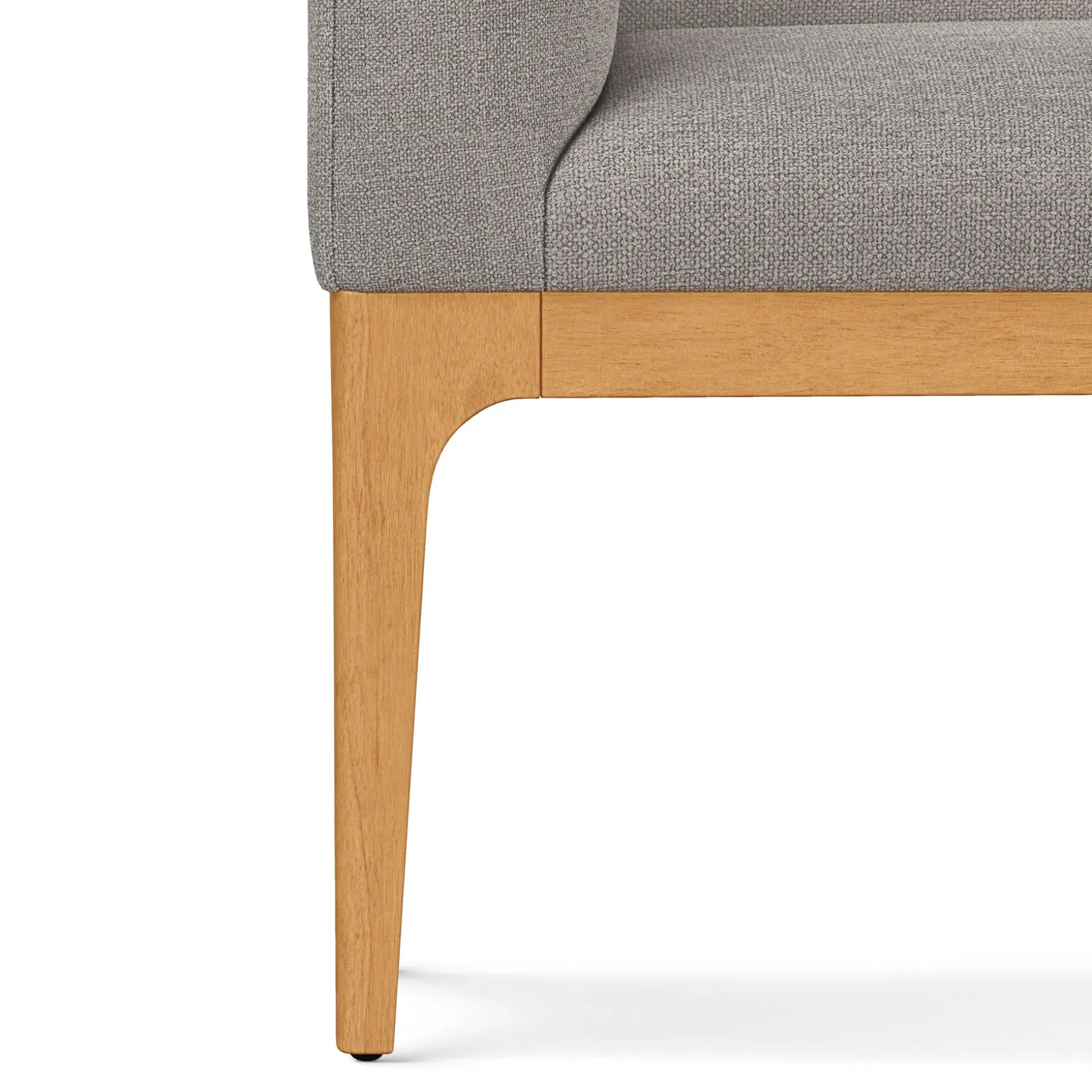 Rosin 56.75" Left Corner Banquette - Natural Oak and Hestia Gray