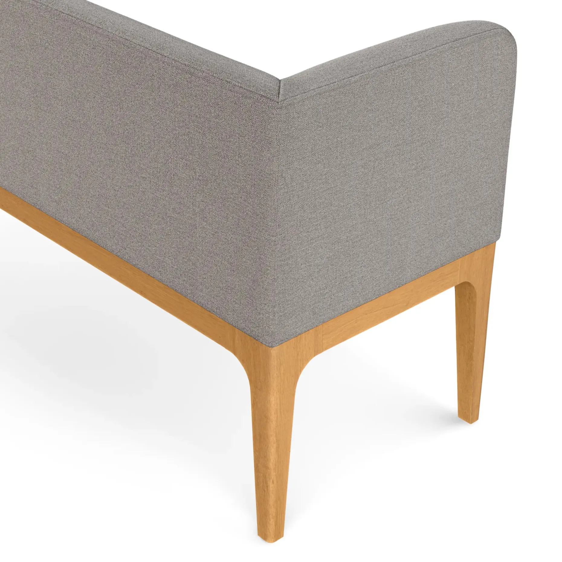 Rosin 56.75" Left Corner Banquette - Natural Oak and Hestia Gray