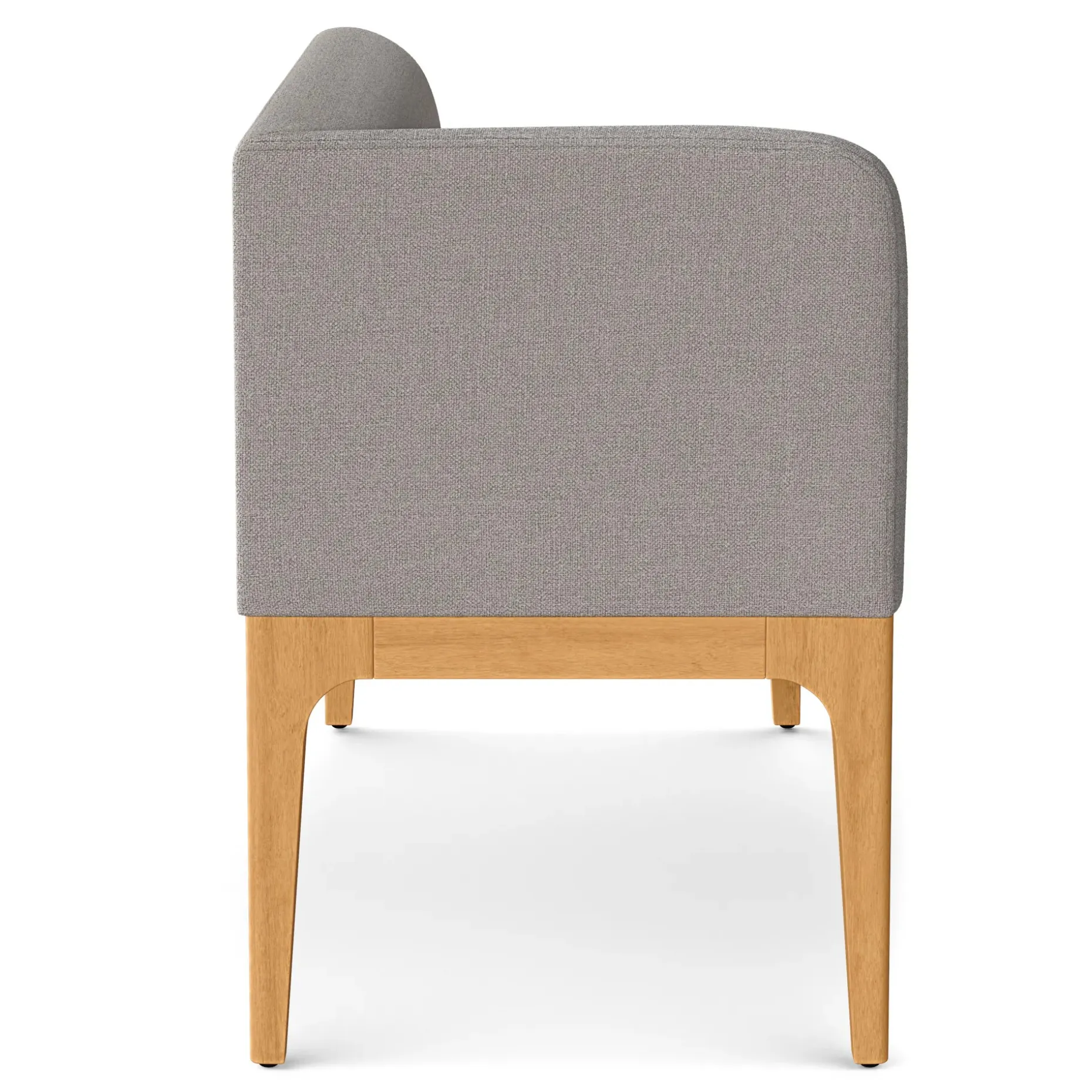 Rosin 56.75" Left Corner Banquette - Natural Oak and Hestia Gray