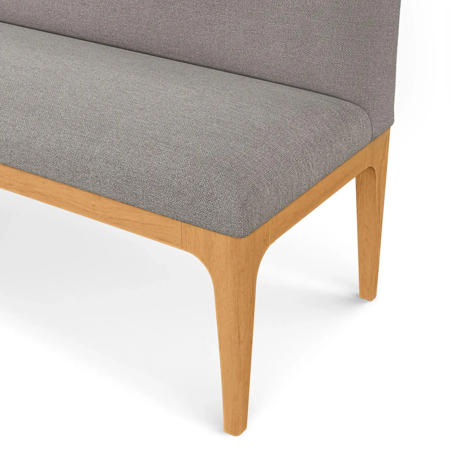 Rosin 56.75" Left Corner Banquette - Natural Oak and Hestia Gray