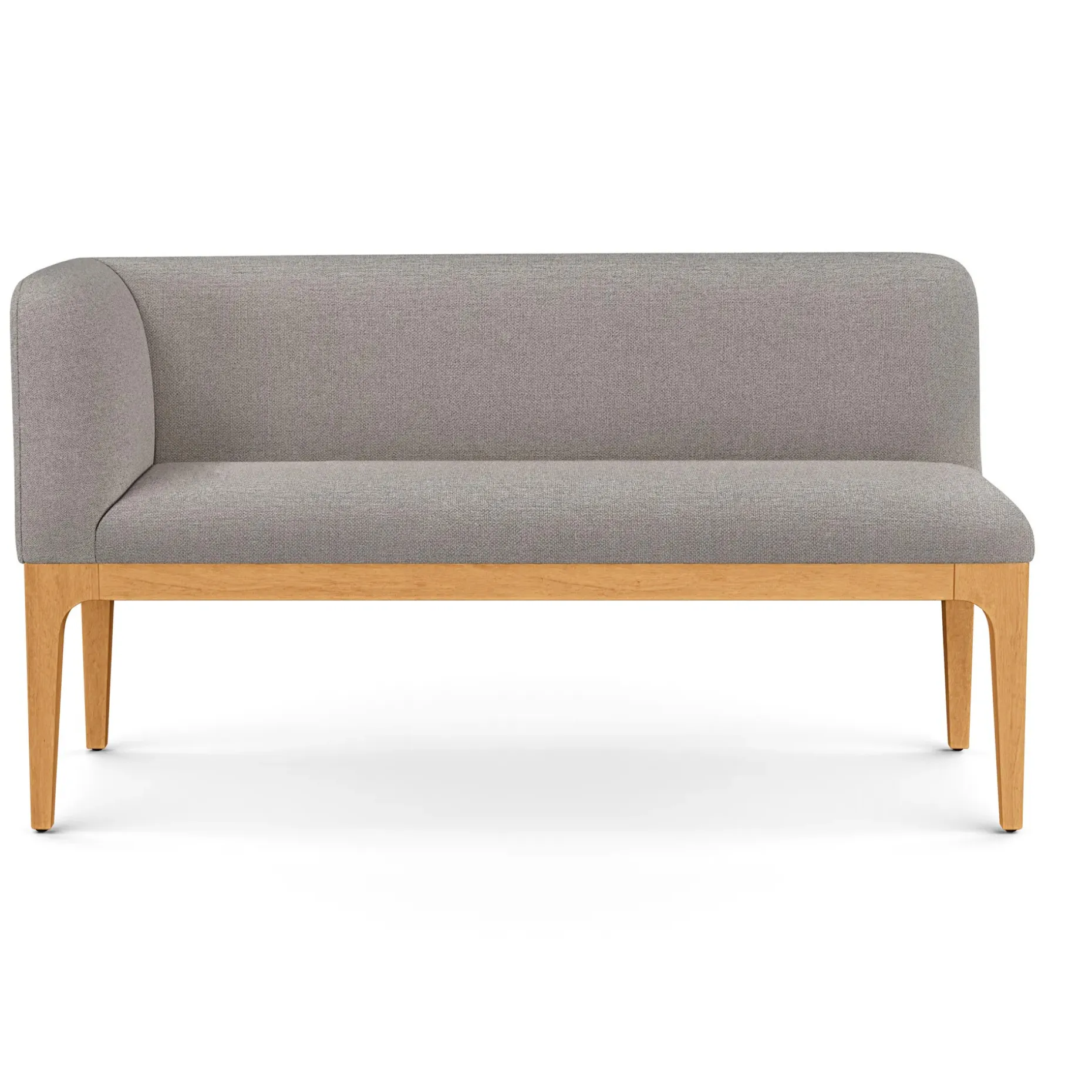 Rosin 56.75" Left Corner Banquette - Natural Oak and Hestia Gray