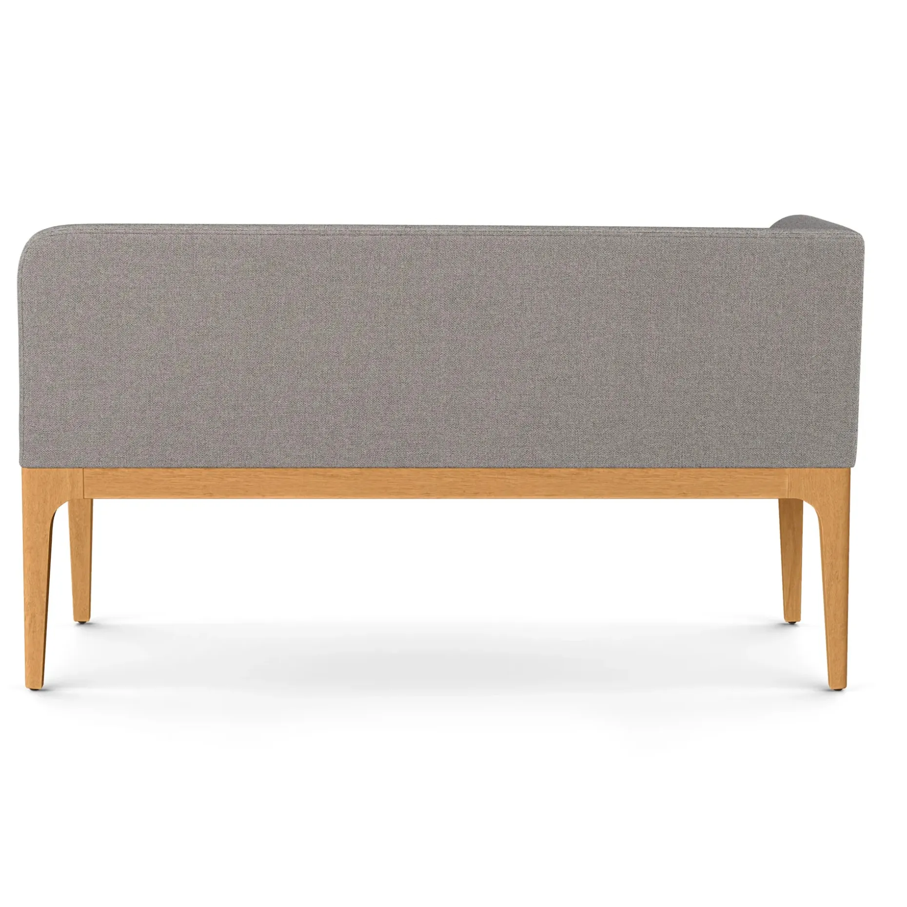 Rosin 56.75" Left Corner Banquette - Natural Oak and Hestia Gray