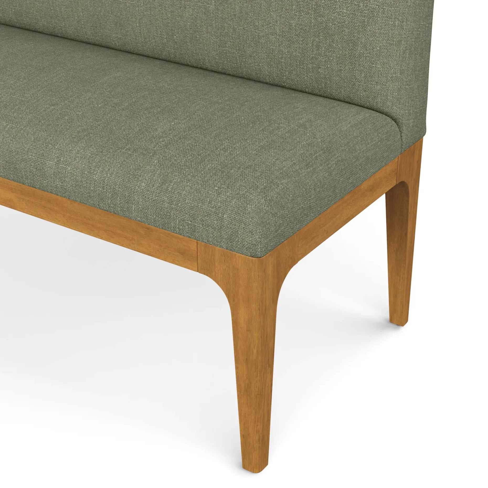 Rosin 56.75" Left Corner Banquette - Smoked Oak and Welsh Green