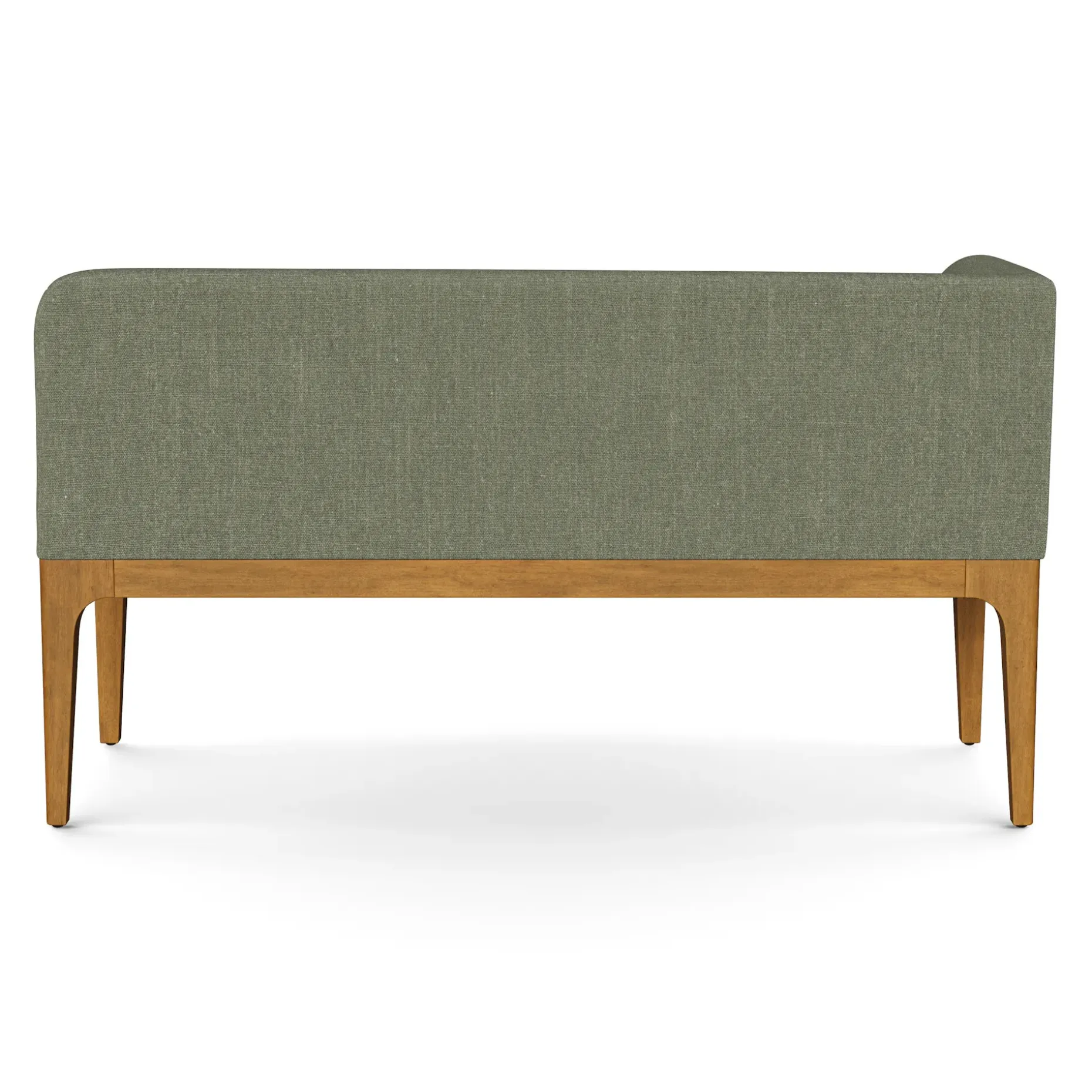 Rosin 56.75" Left Corner Banquette - Smoked Oak and Welsh Green