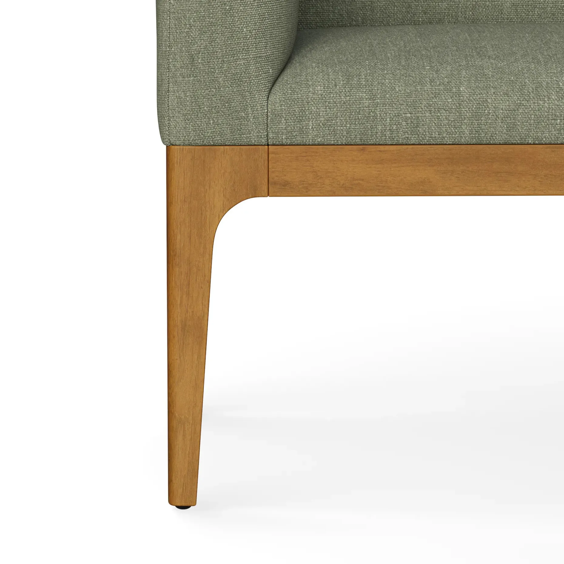 Rosin 56.75" Left Corner Banquette - Smoked Oak and Welsh Green