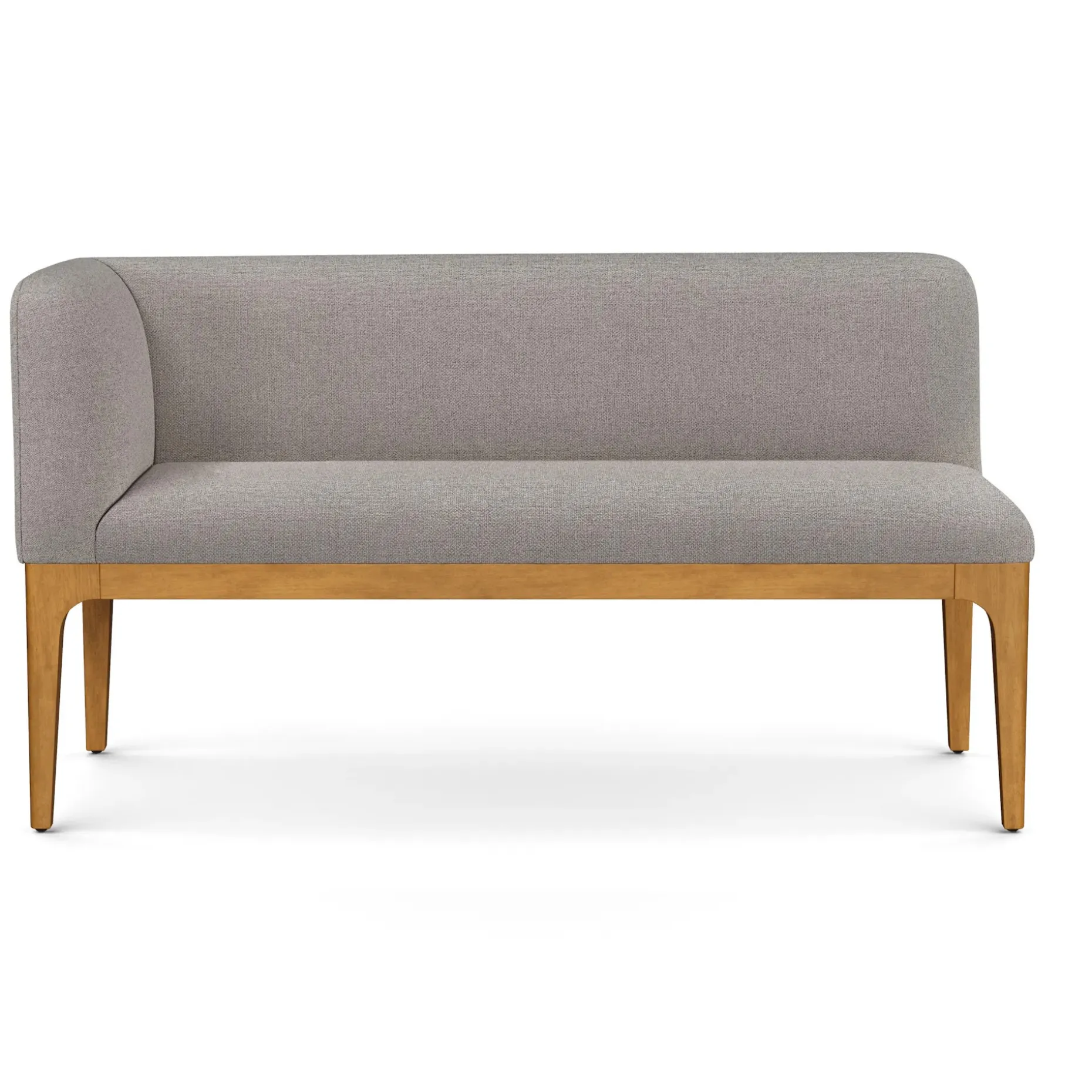 Rosin 56.75" Left Corner Banquette - Smoked Oak and Hestia Gray