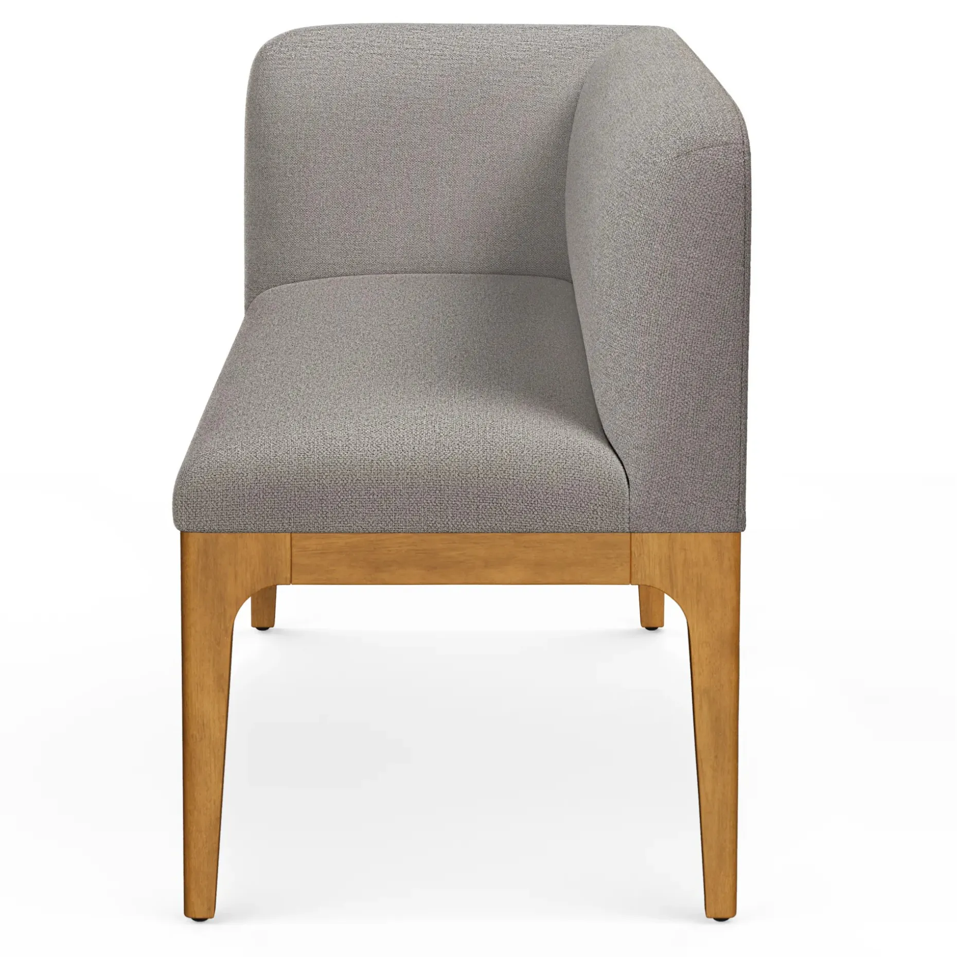 Rosin 56.75" Left Corner Banquette - Smoked Oak and Hestia Gray