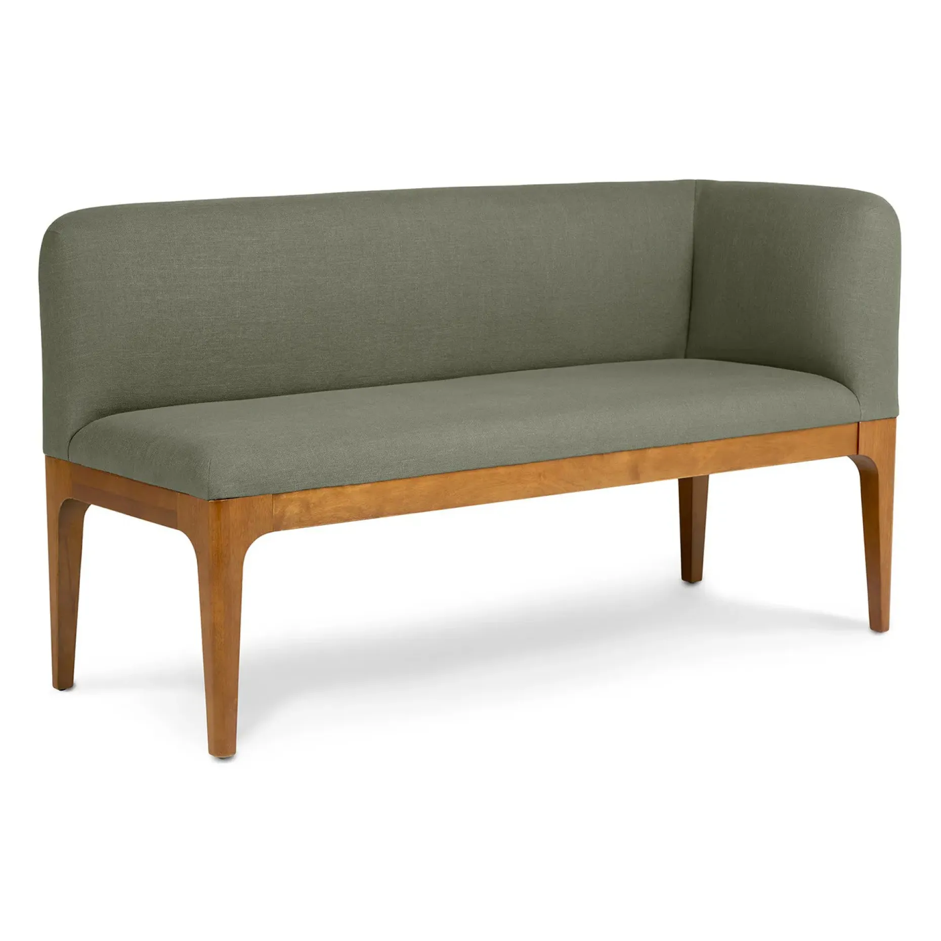 Rosin 113.5" Long Banquette Set - Smoked Oak and Welsh Green