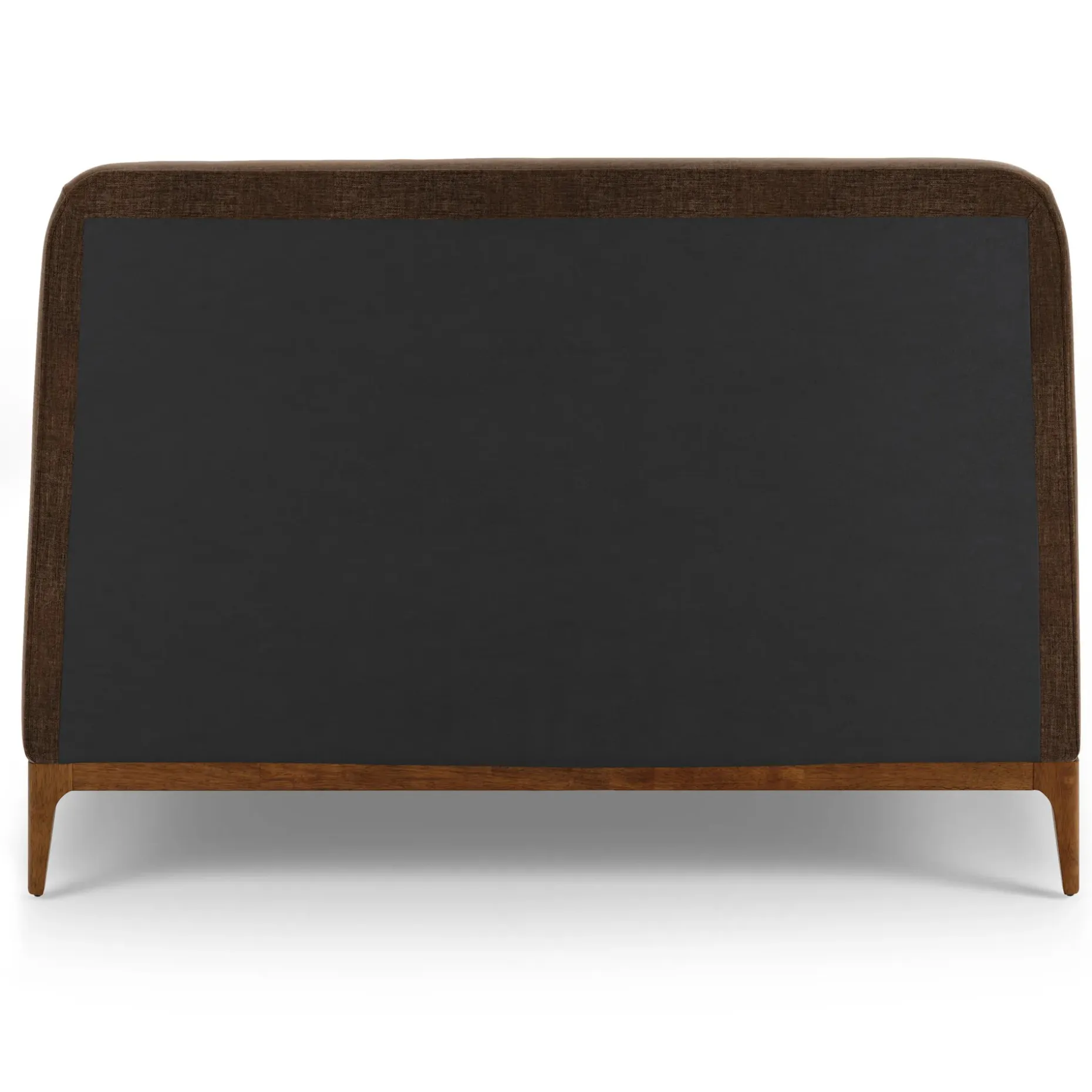 Rosin Queen Upholstered Bed - Walnut and Valor Brown