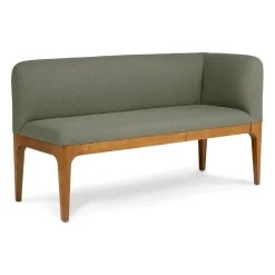 Rosin 55.75" Right Arm Banquette Set - Smoked Oak and Welsh Green